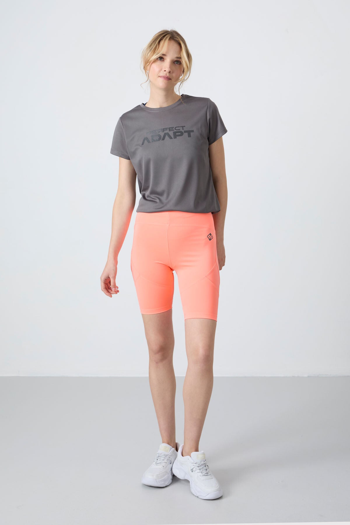 Yavruagzı Esnek Standart Fit Performans Kadın Biker Tayt - 91013