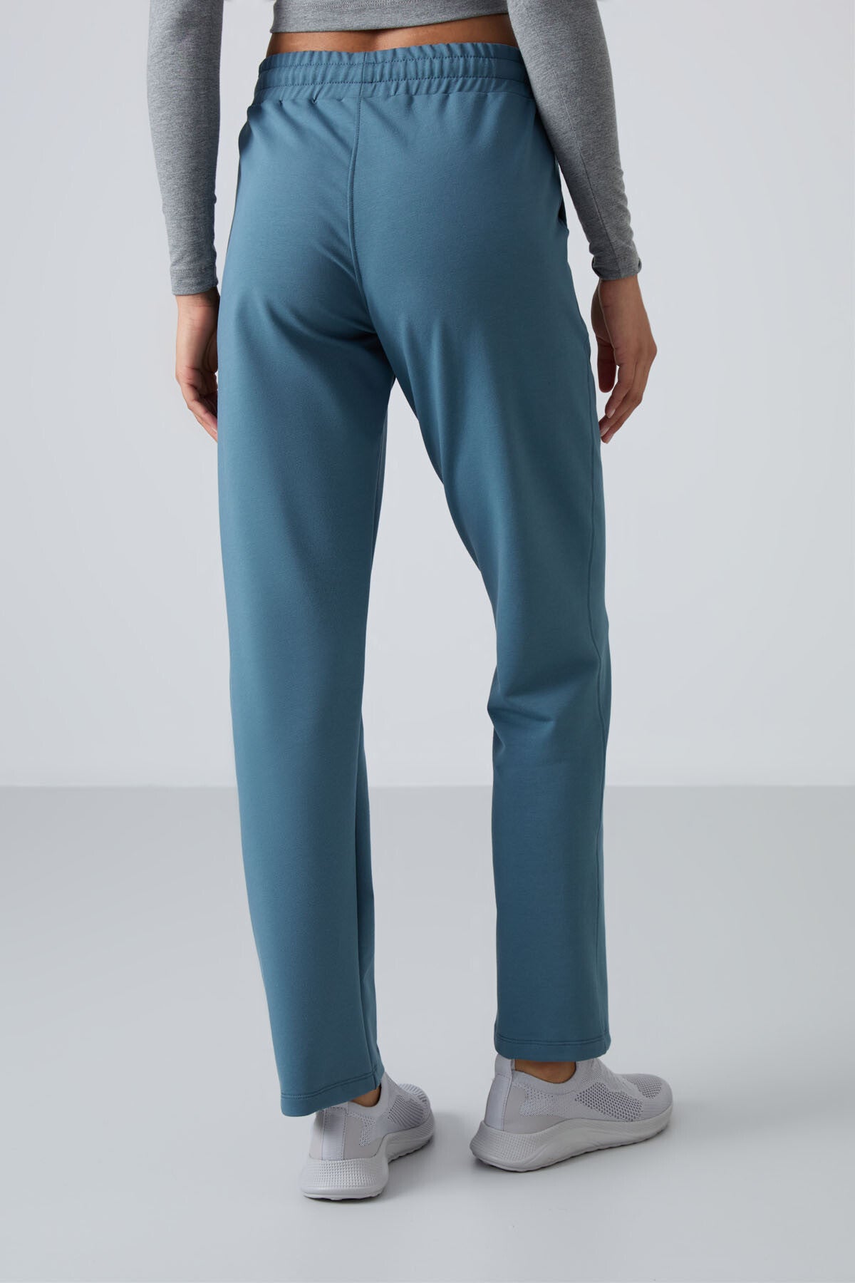 Orman Yeşili Yüksek Bel Cepli Rahat Form Klasik Paça Kadın Eşofman Alt - 94584