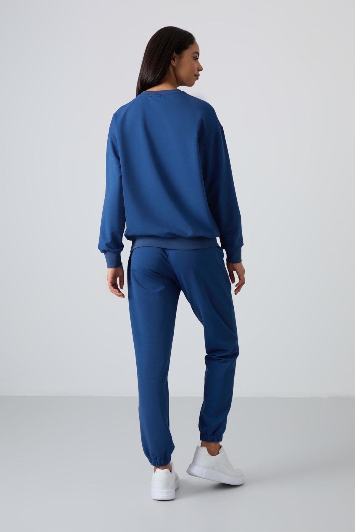 Parlament Basic Pamuklu O Yaka Oversize Lastik Paça Kadın Eşofman Takım - 95287