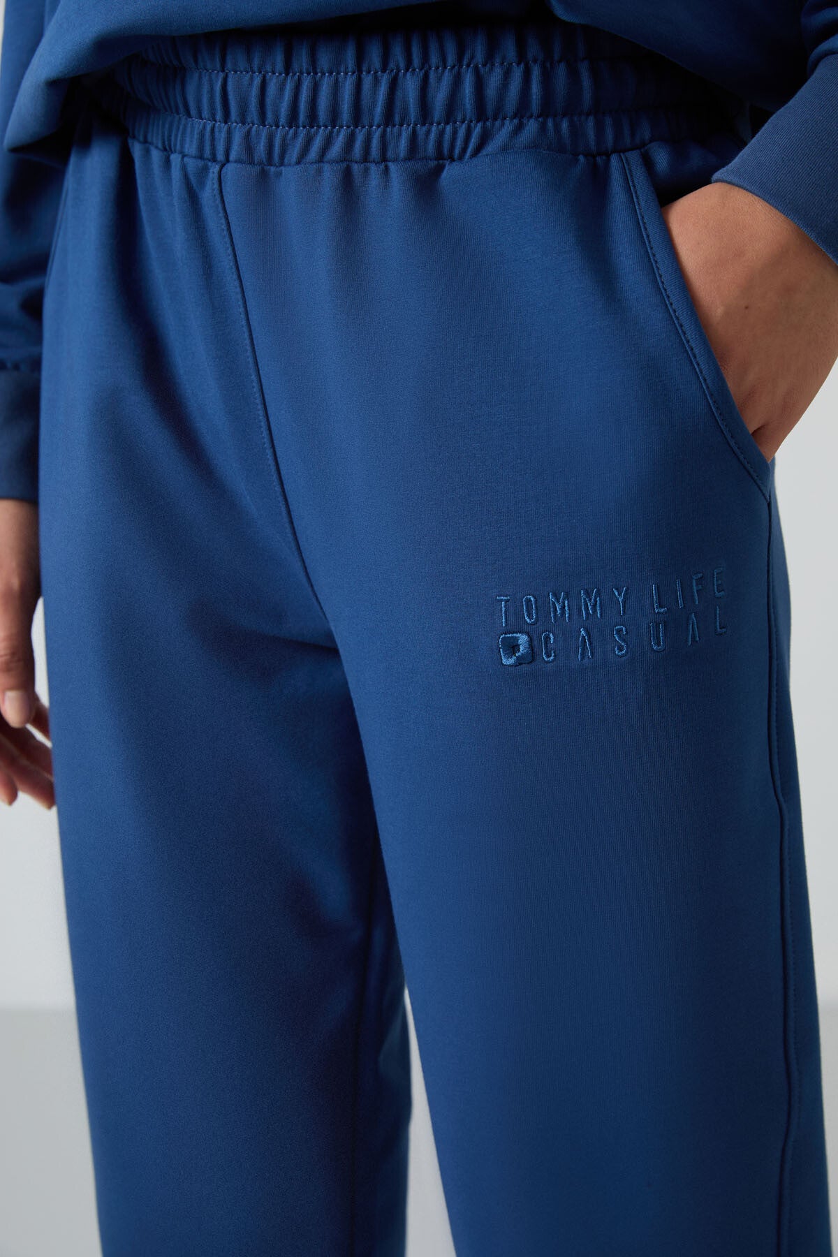 Parlament Basic Pamuklu O Yaka Oversize Lastik Paça Kadın Eşofman Takım - 95287