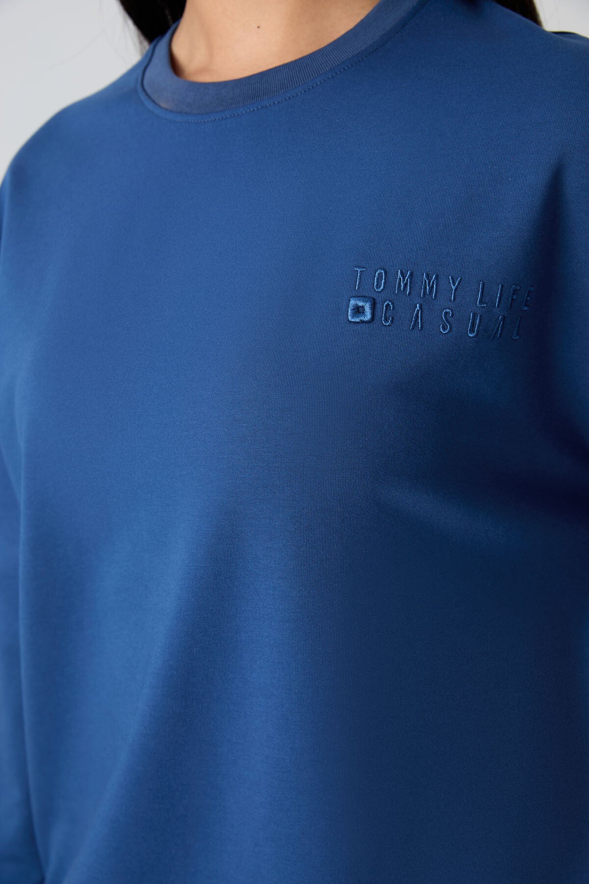 Parlament Basic Pamuklu O Yaka Oversize Lastik Paça Kadın Eşofman Takım - 95287