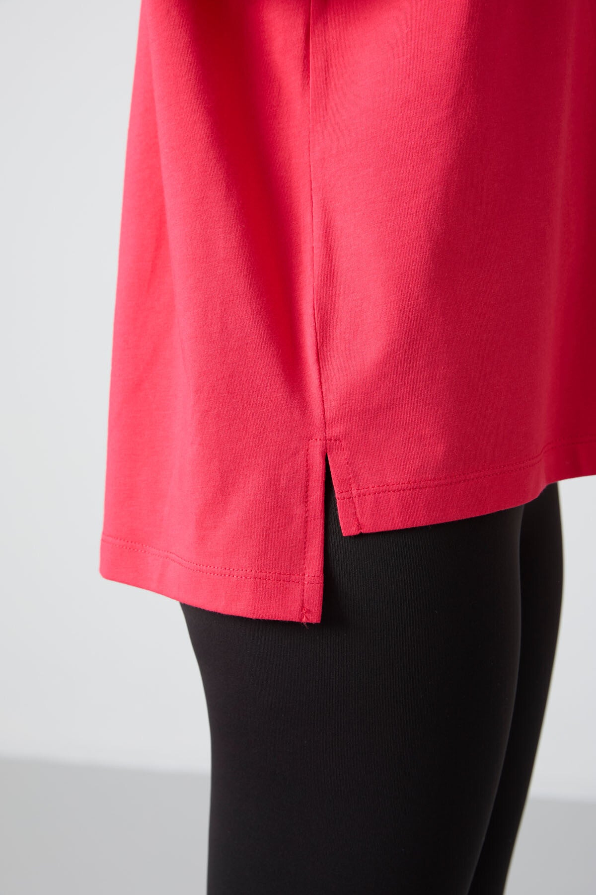 Rose Penye Modal Yumuşak Tuşeli Oversize Fit Basic Kadın T-Shirt- 97285