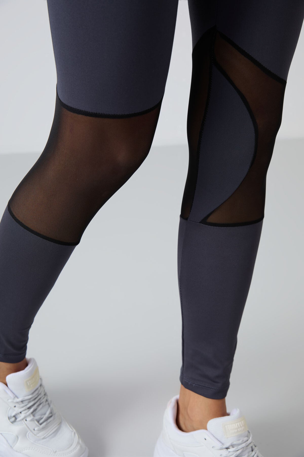 Antrasit Esnek Standart Fit Performans Kadın Tayt Takım - 95331