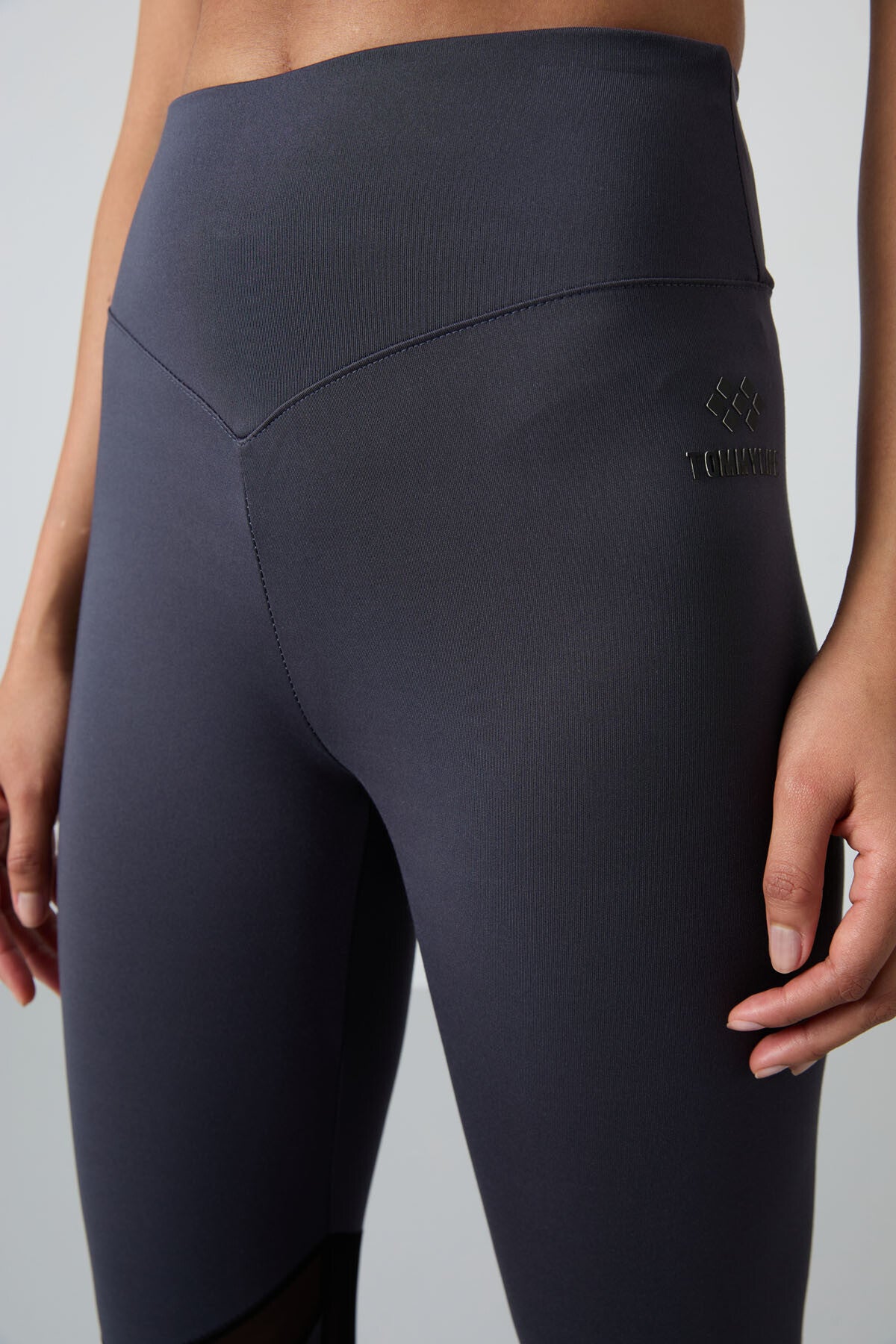 Antrasit Esnek Standart Fit Performans Kadın Tayt Takım - 95331