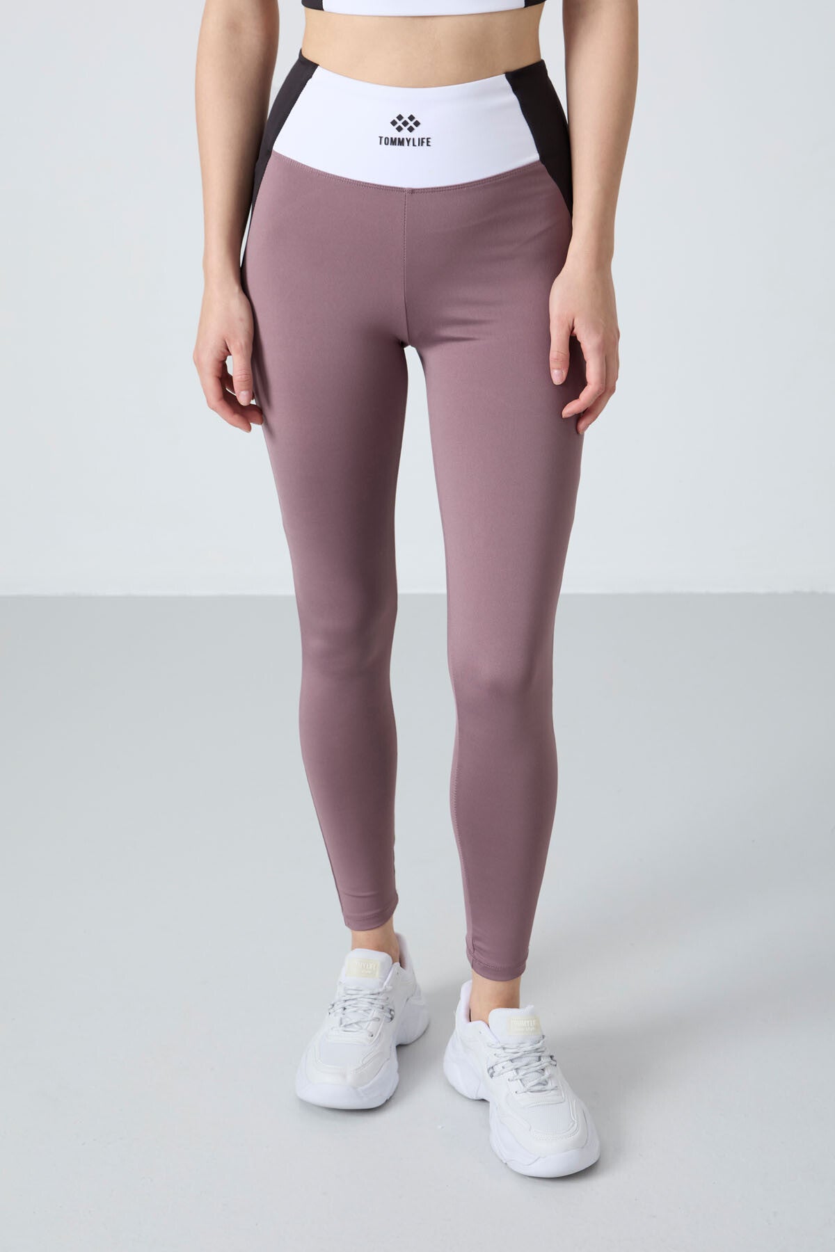 Gül Kurusu Esnek Standart Fit Performans Kadın Tayt Takım - 95334