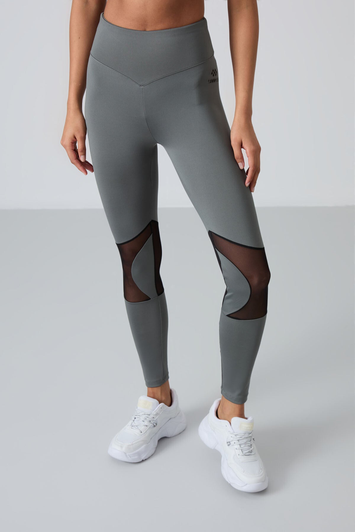 Haki Esnek Standart Fit Performans Kadın Tayt Takım - 95331