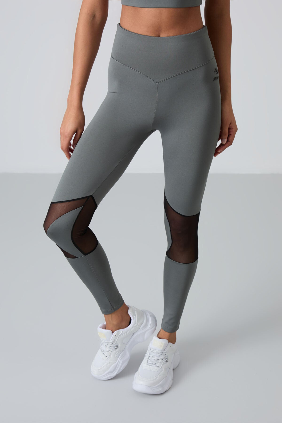 Haki Esnek Standart Fit Performans Kadın Tayt Takım - 95331