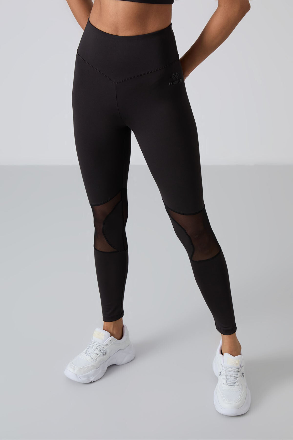 Siyah Esnek Standart Fit Performans Kadın Tayt Takım - 95331