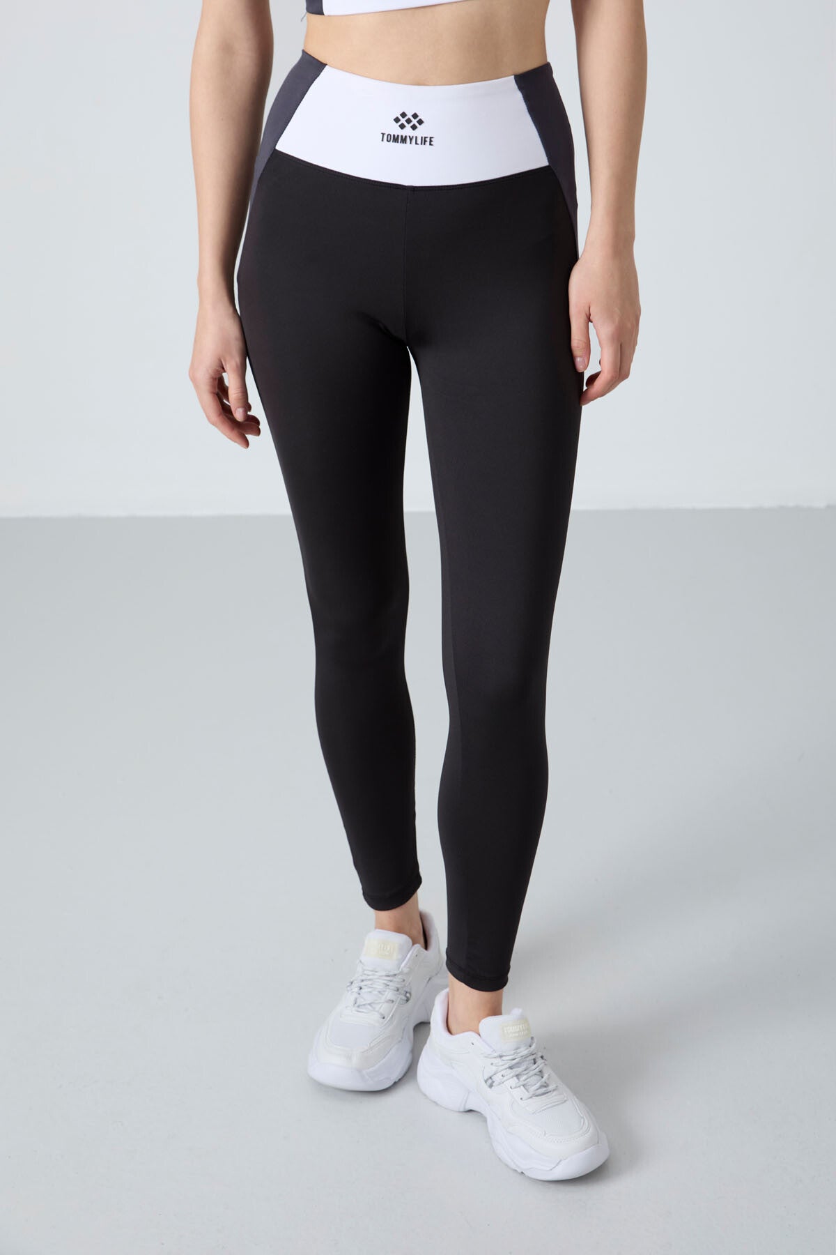 Siyah Esnek Standart Fit Performans Kadın Tayt Takım - 95334