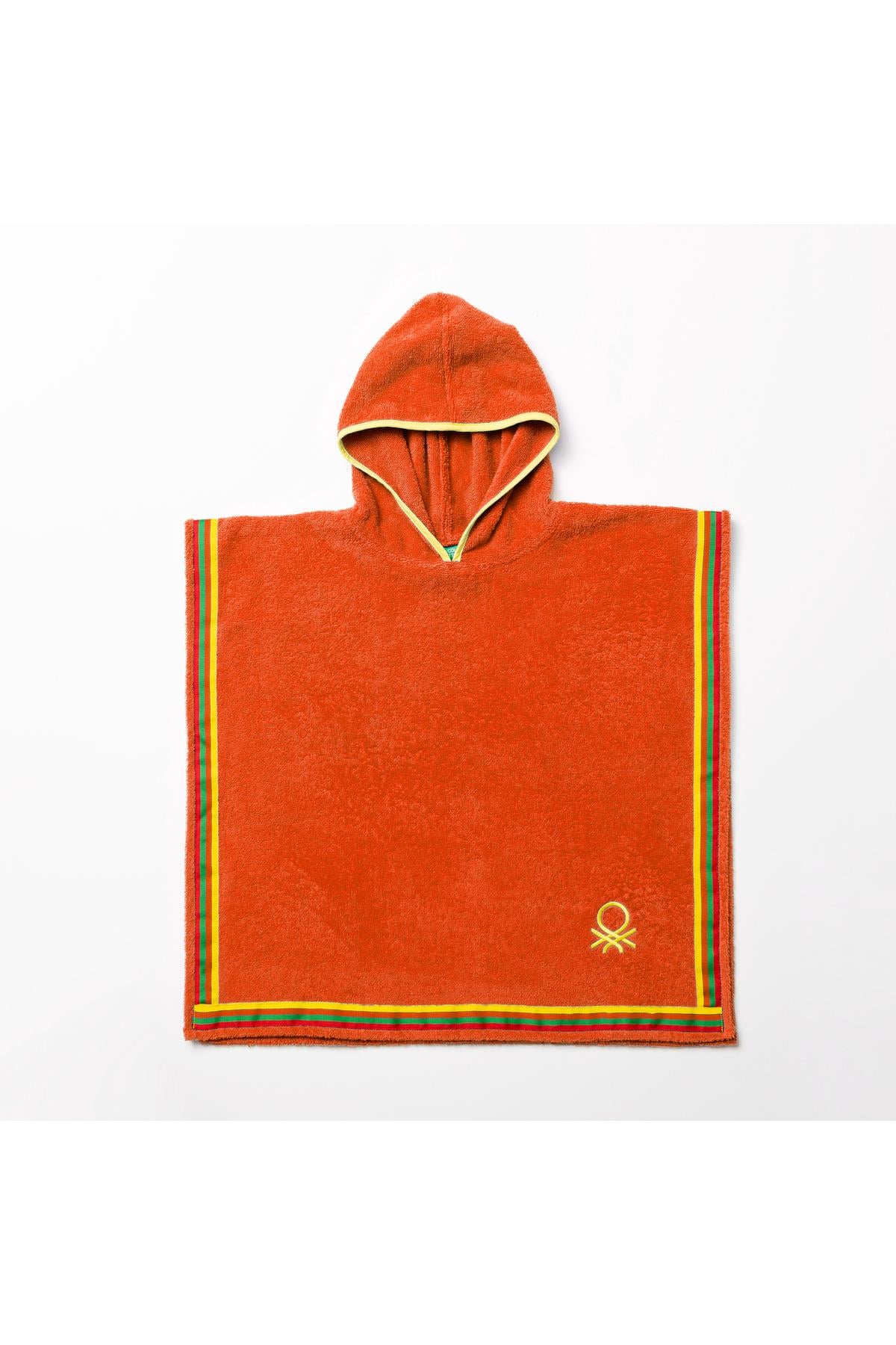 Be-0818-Org %100 Pamuk Turuncu 65X65 Cm Çocuk Panço Havlu
