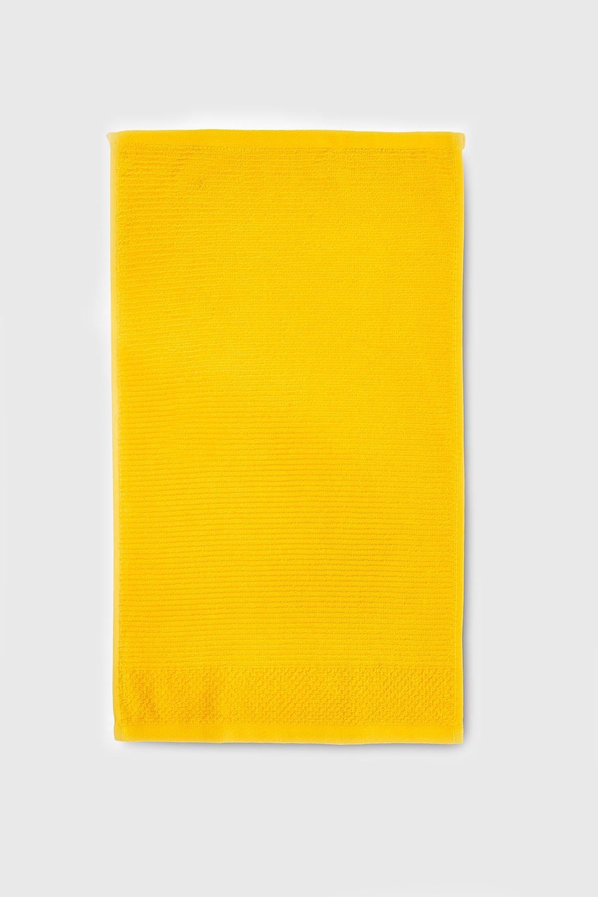 Be-0827-Ye %100 Pamuk Sarı 30X50 Cm Misafir Havlusu