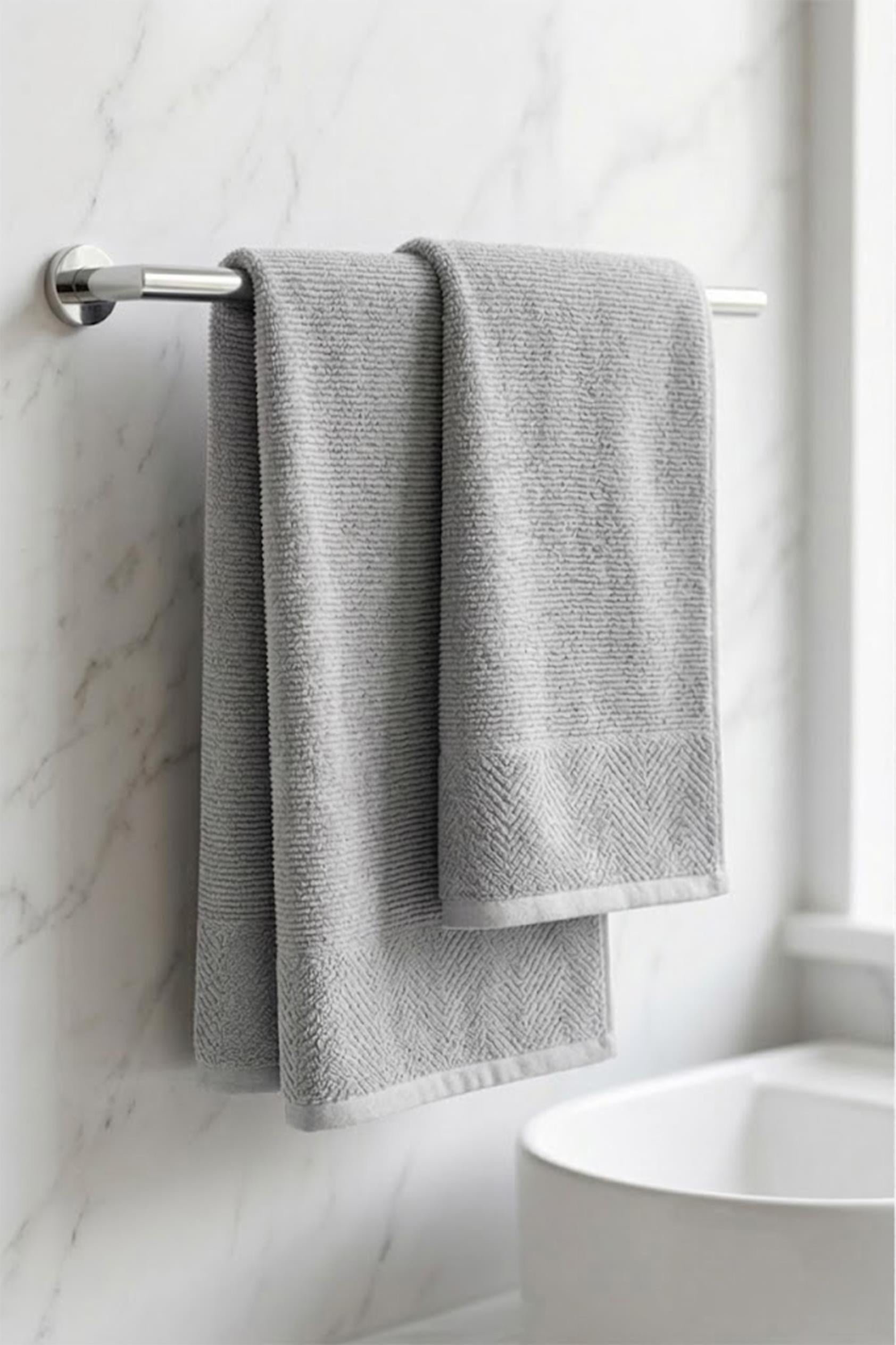Be-0829-Gy %100 Pamuk Gri 70X140 Cm Banyo Havlusu