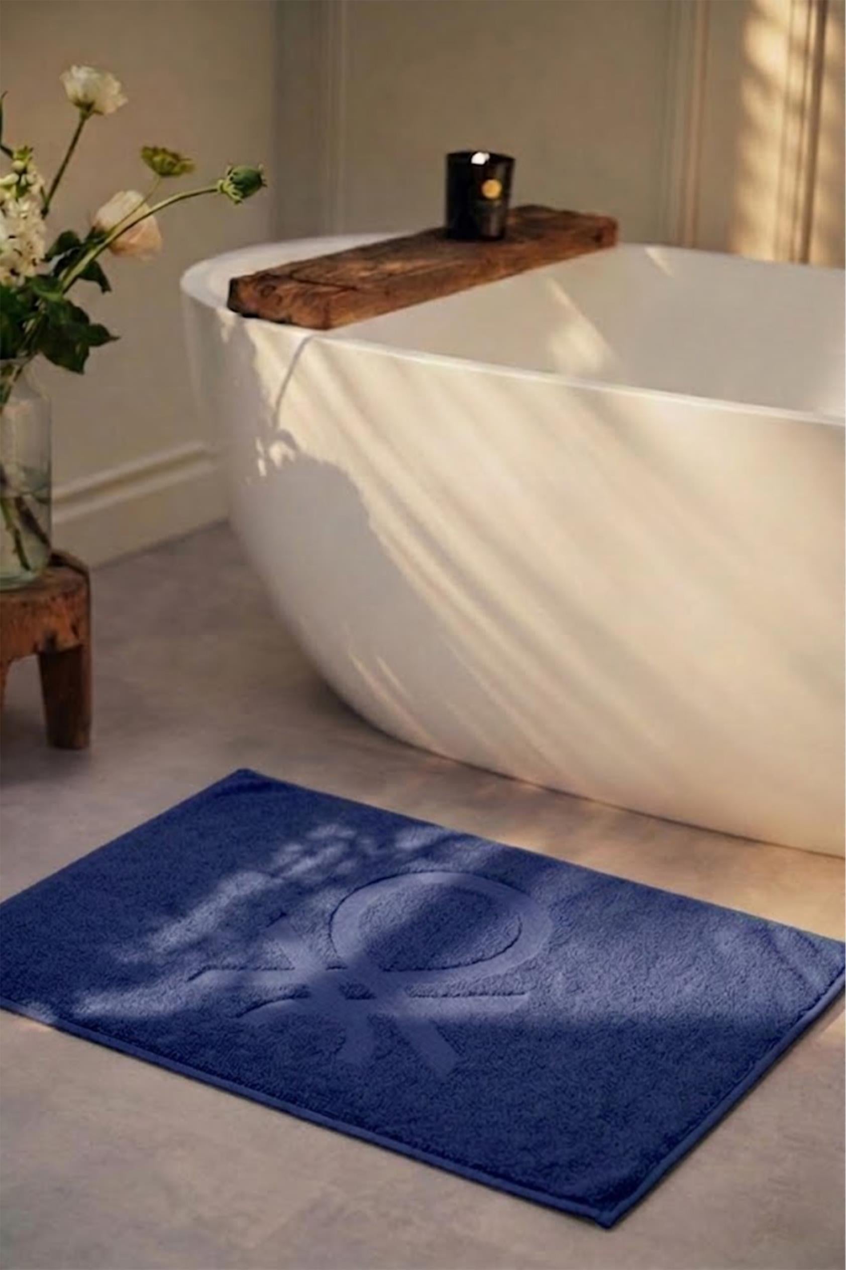 Be-2123-Nvy %100 Pamuk Lacivert 50X80 Cm Banyo Paspas Havlu