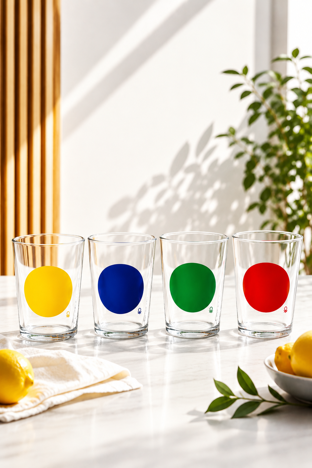 Be-Kct0026 Cam Çok Renkli Meşrubat Bardağı