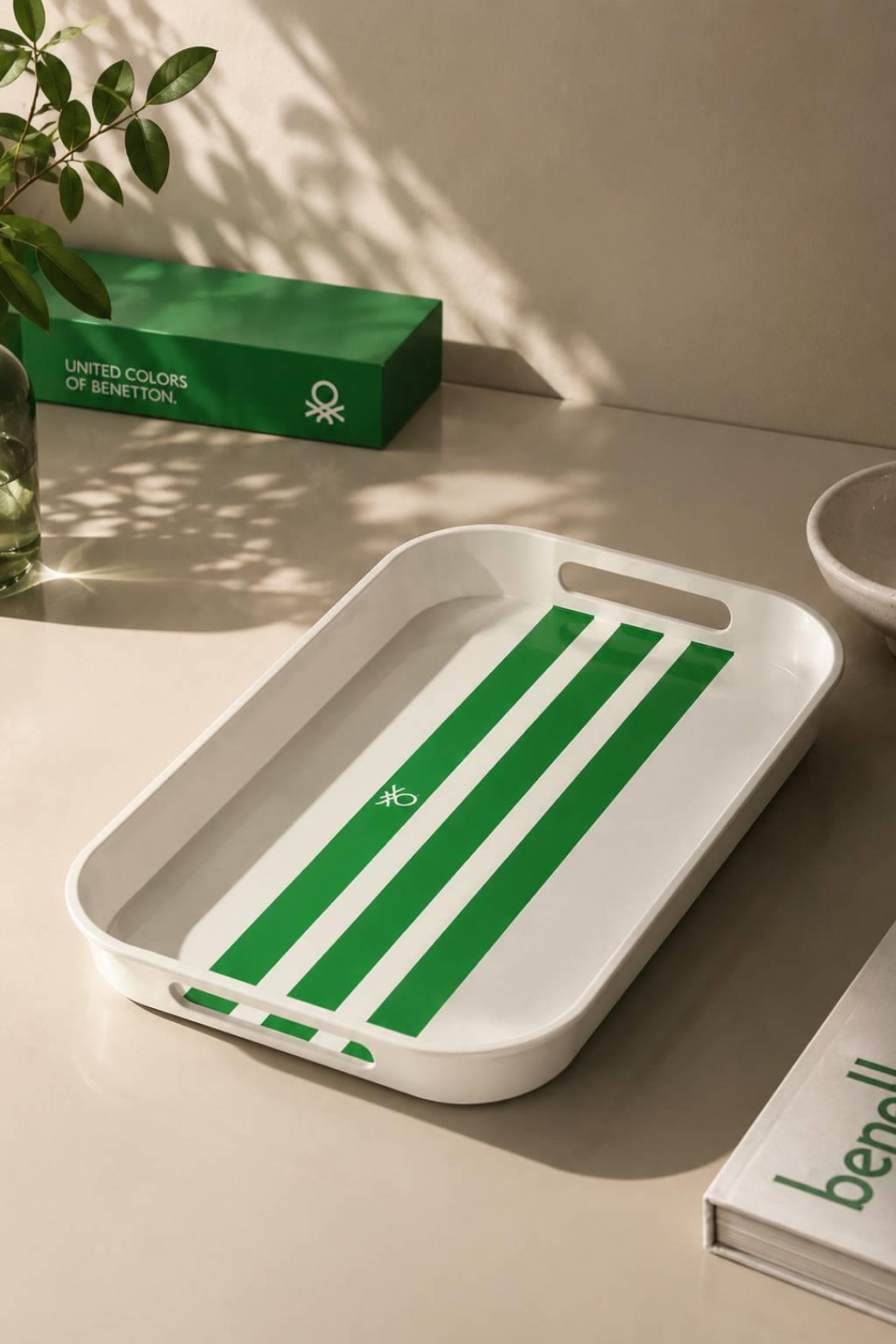 Be-Kct64-Y Melamine Yeşil 19*33 Cm Servis Tepsisi