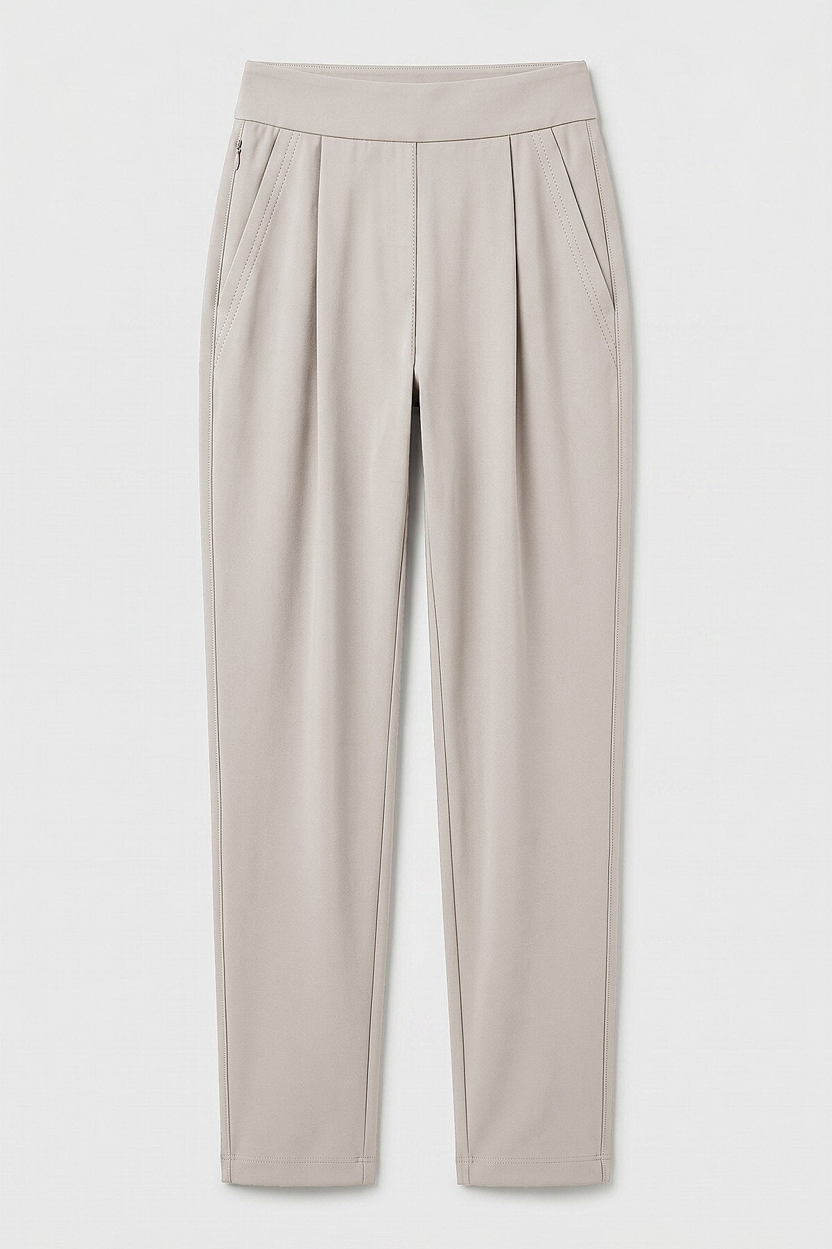 Bej Gizli Cep Detaylı Rahat Form Kadın Pantolon - 94687