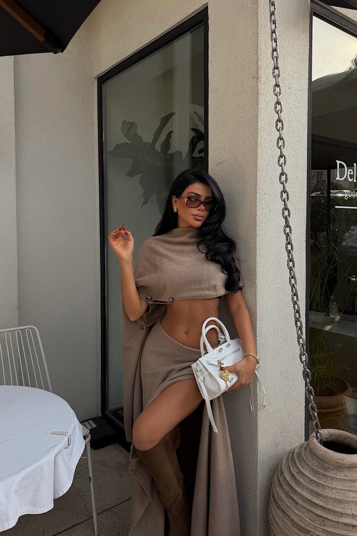 Bej Suzette triko takım ATE-4397