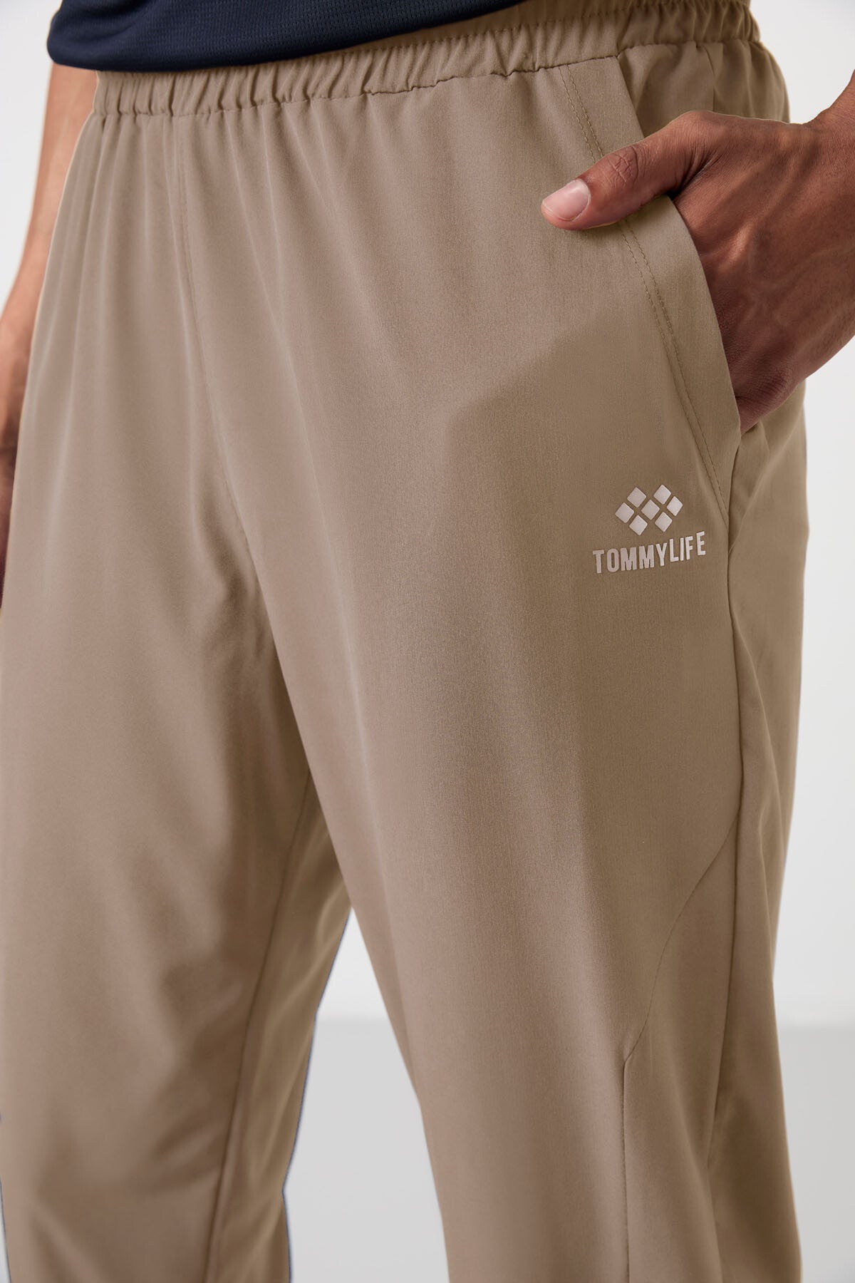 Bej İnce Yumuşak Comfort Fit Erkek Eşofman Alt - 82119