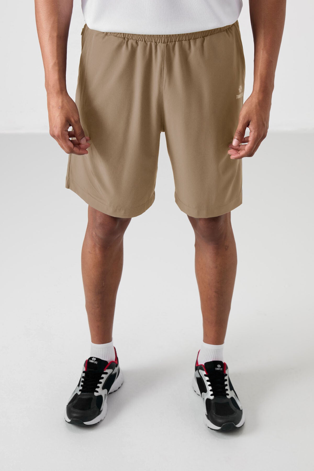 Bej Kalın Yumuşak Comfort Fit Erkek Şort - 81268