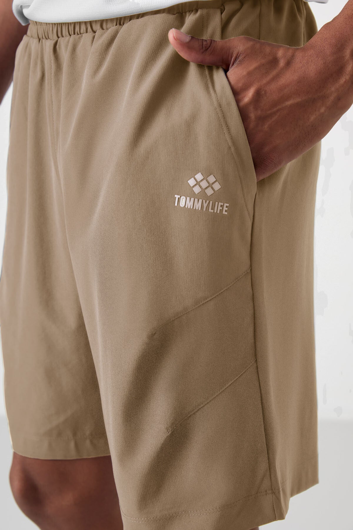 Bej Kalın Yumuşak Comfort Fit Erkek Şort - 81268