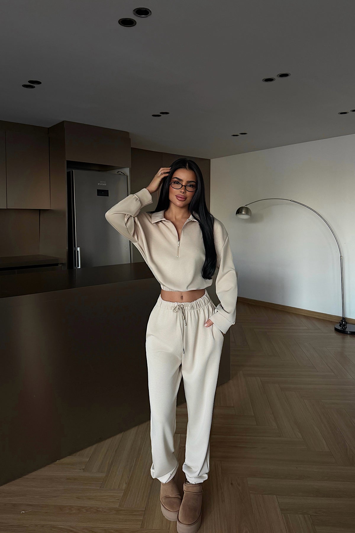 Bej Jagger Eşofman Takımı ATE-2441