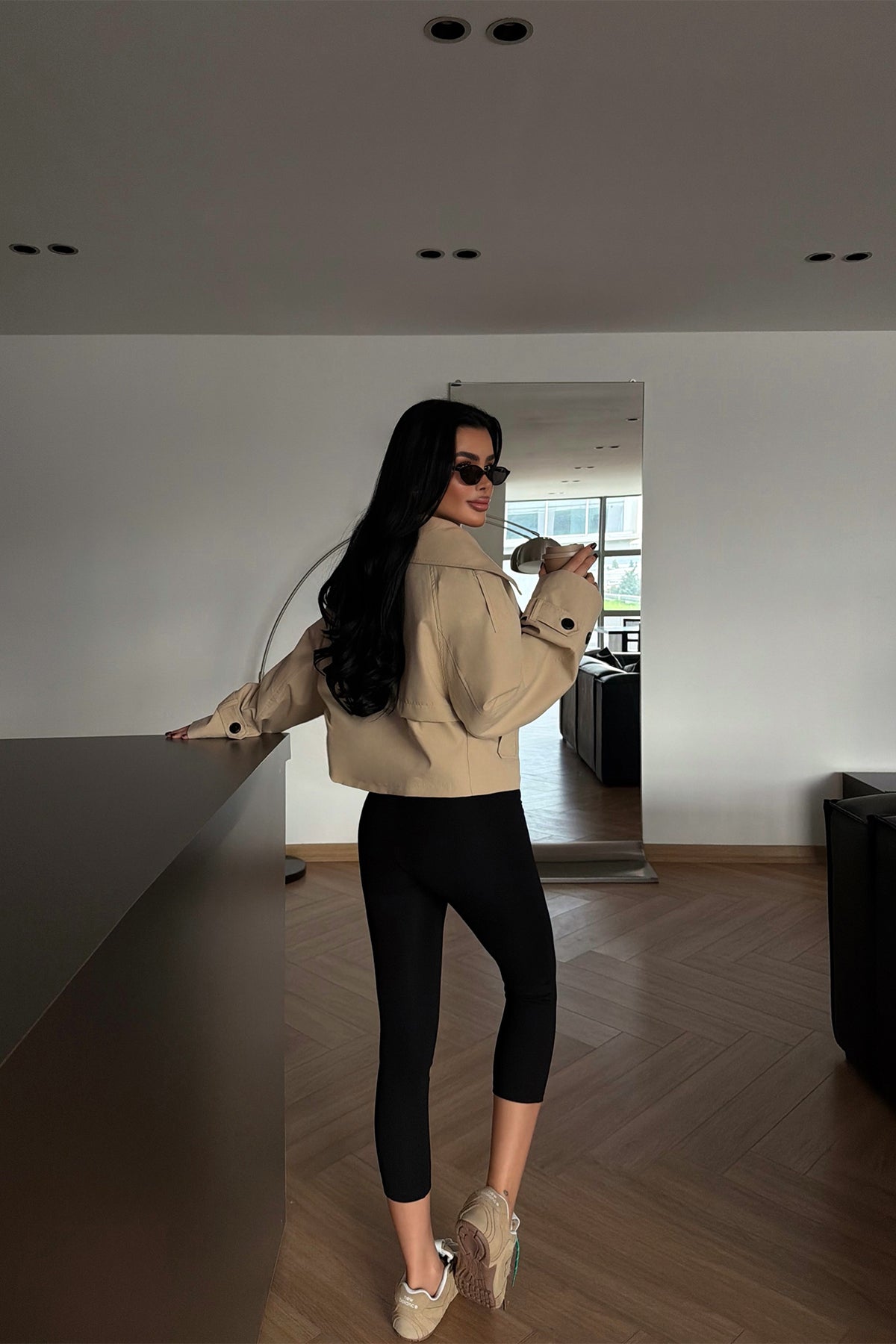 Bej Klarris Trençkot ATE-4204