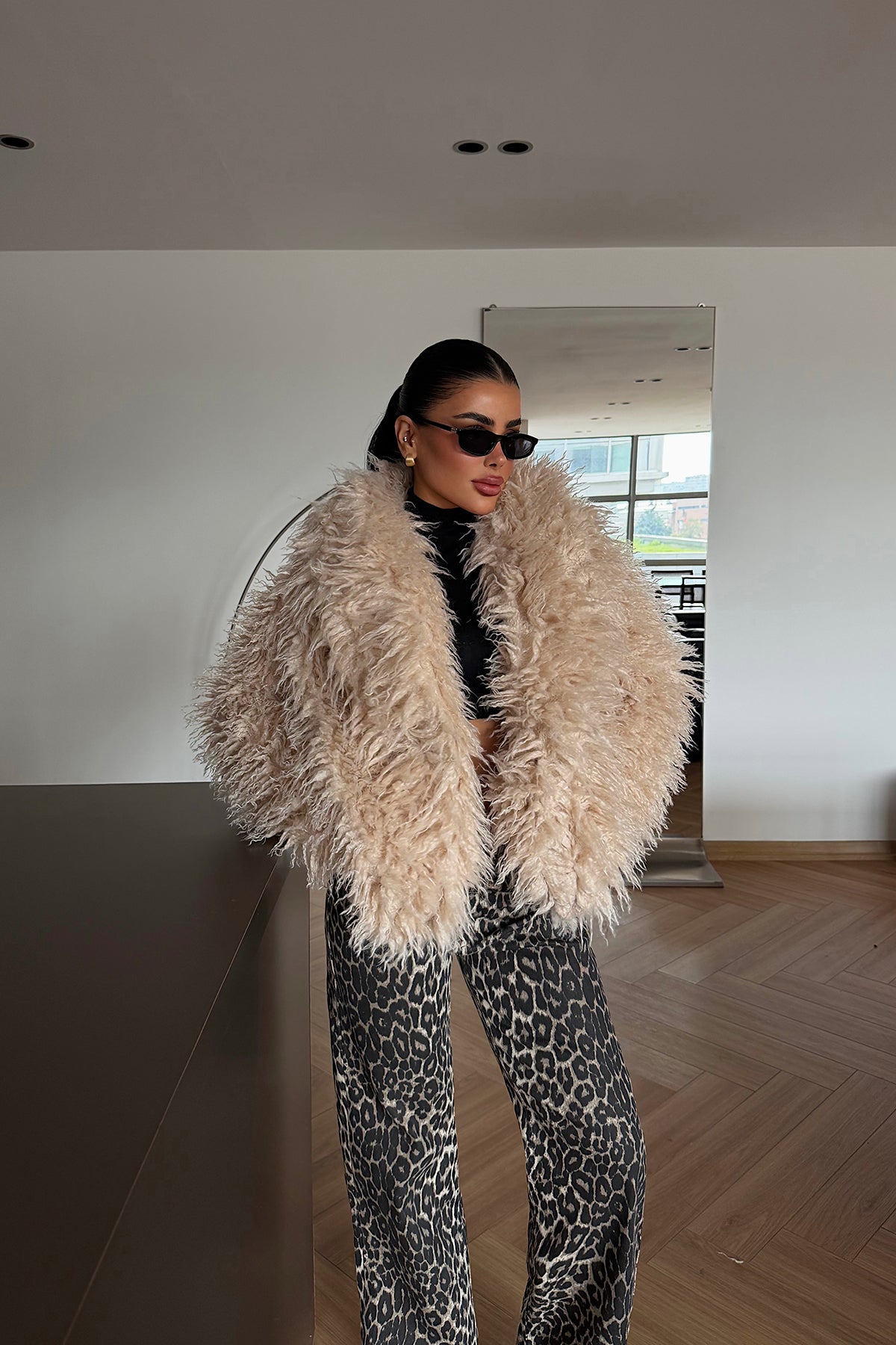 Bej Mayfair kürk ATE-4319