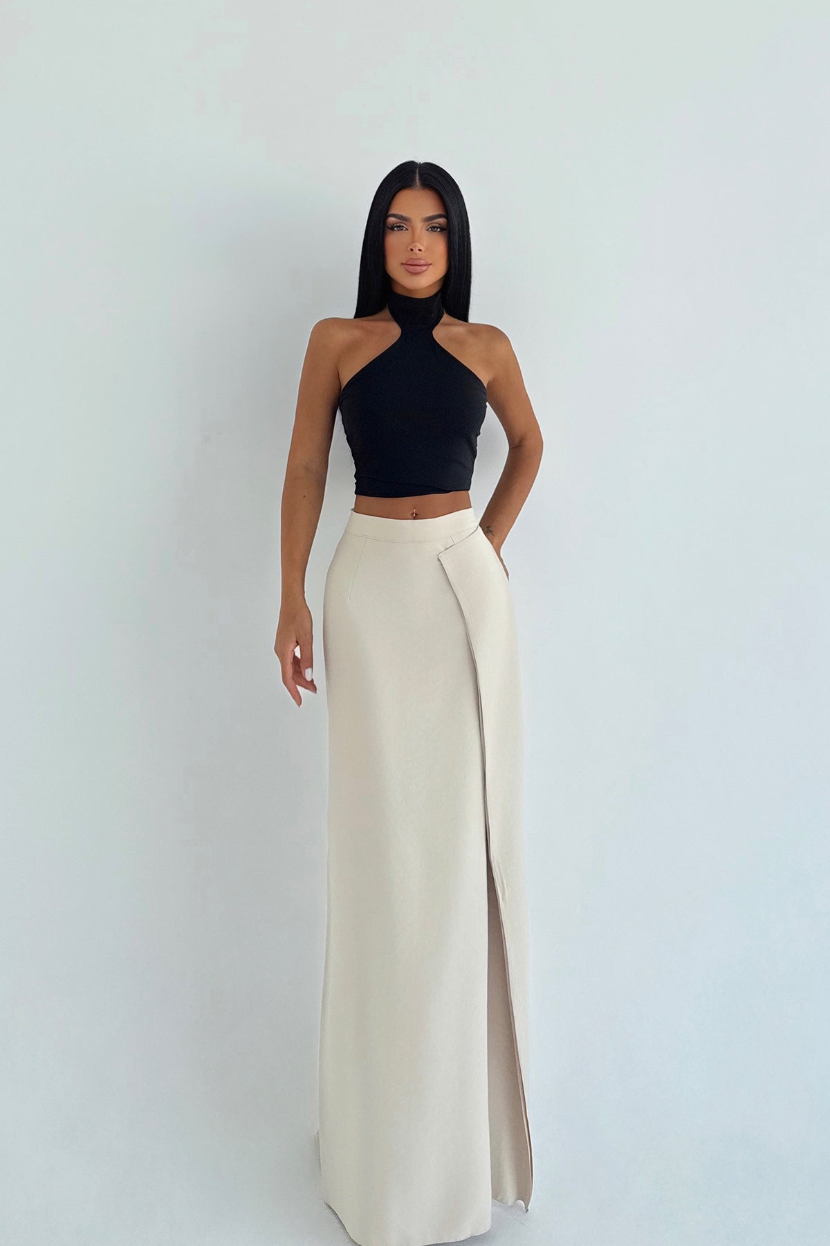 Bej Drea Uzun Etek ATE-2347