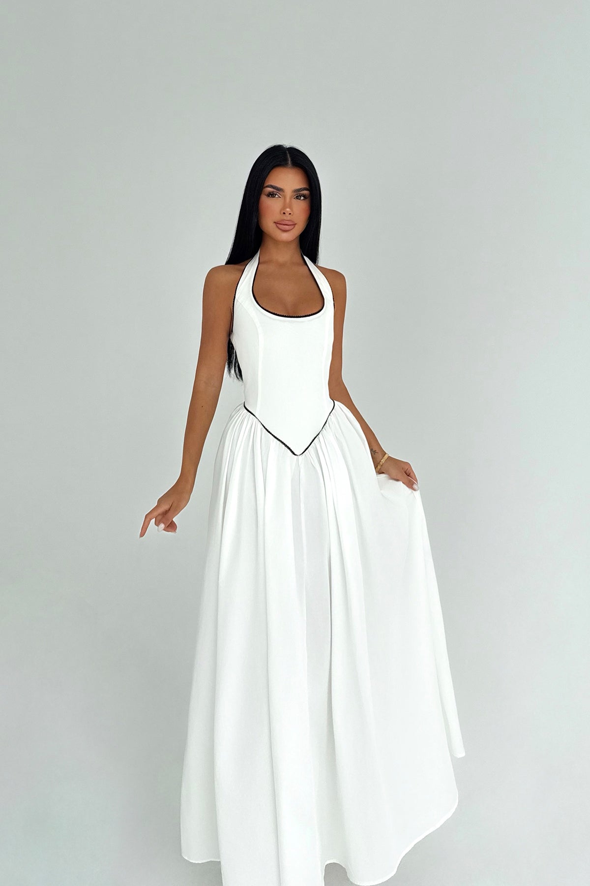 Beyaz Neyela Elbise ATE-3461