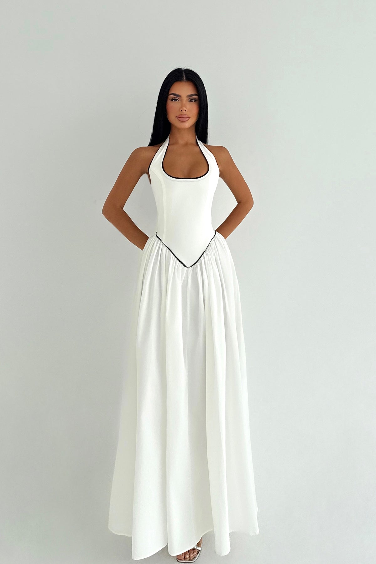 Beyaz Neyela Elbise ATE-3461