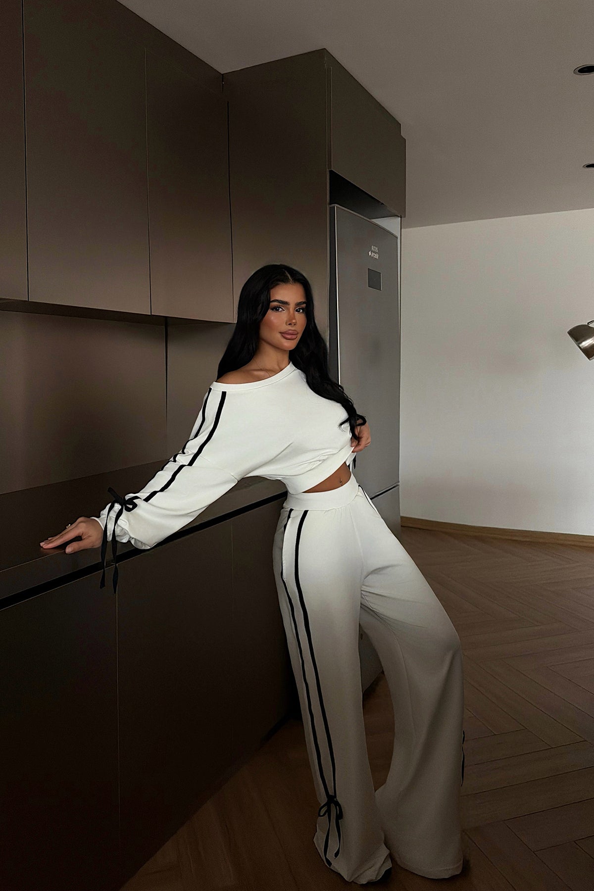 Beyaz Calesia Eşofman Takımı ATE-4454