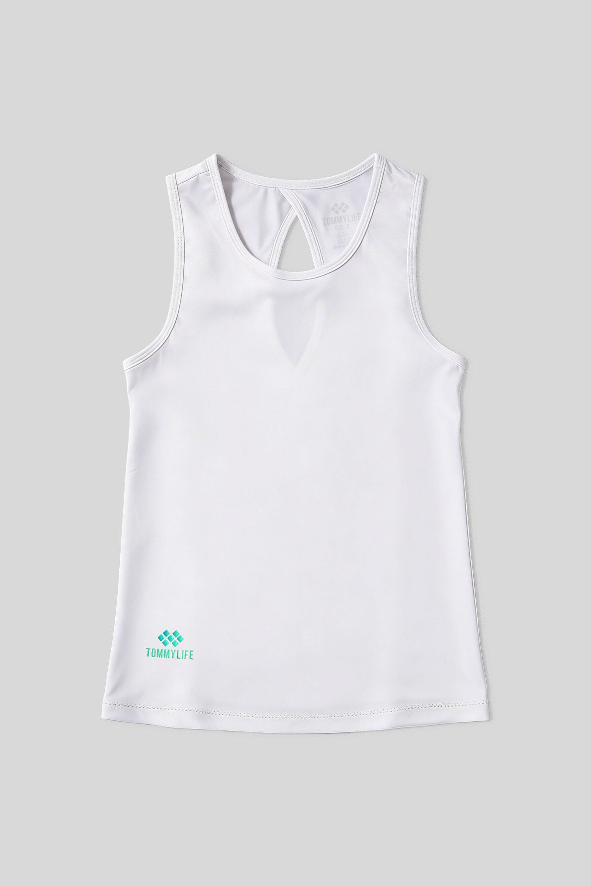 Beyaz Standart Fit Çapraz Sırt Detaylı Kadın Spor Atlet - 97296