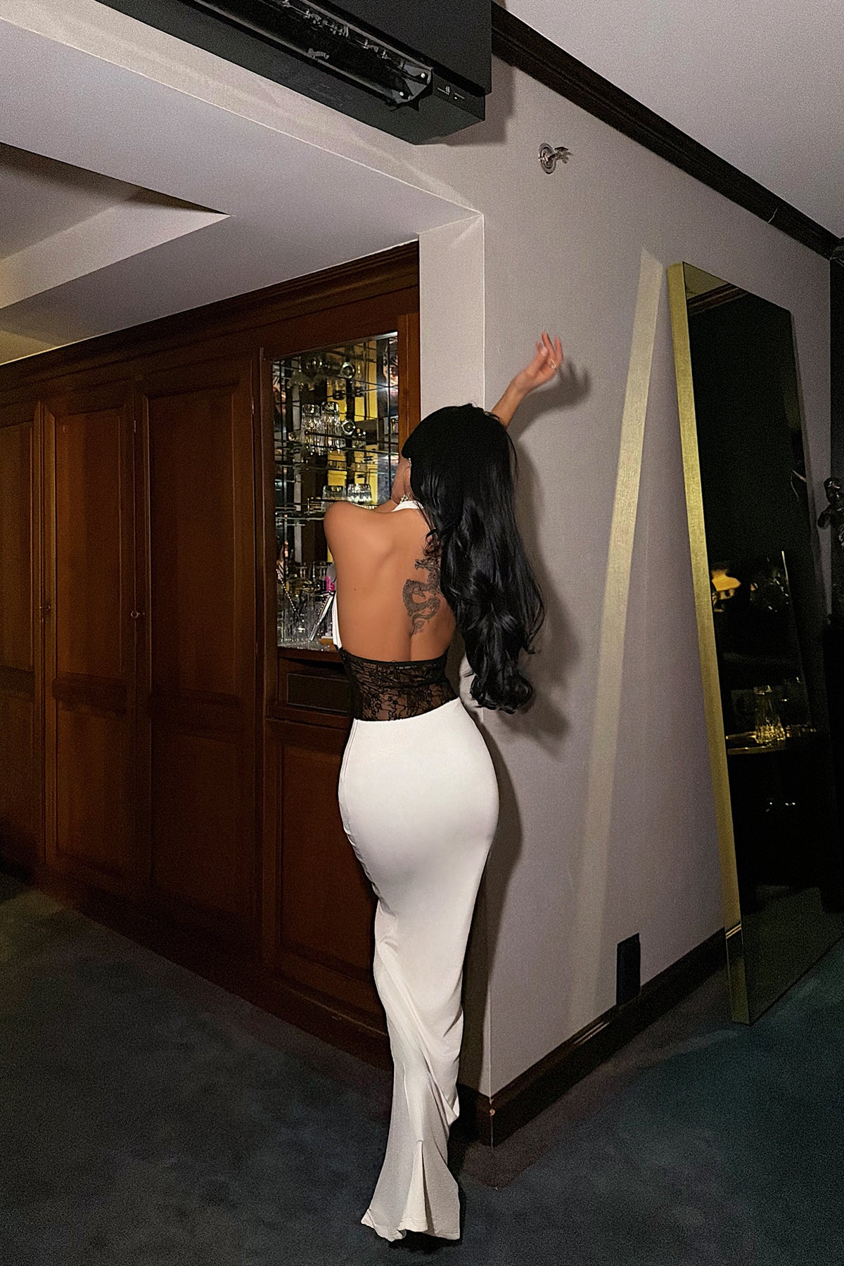 Beyaz Elysia Dantel Detaylı Elbise ATE-3839