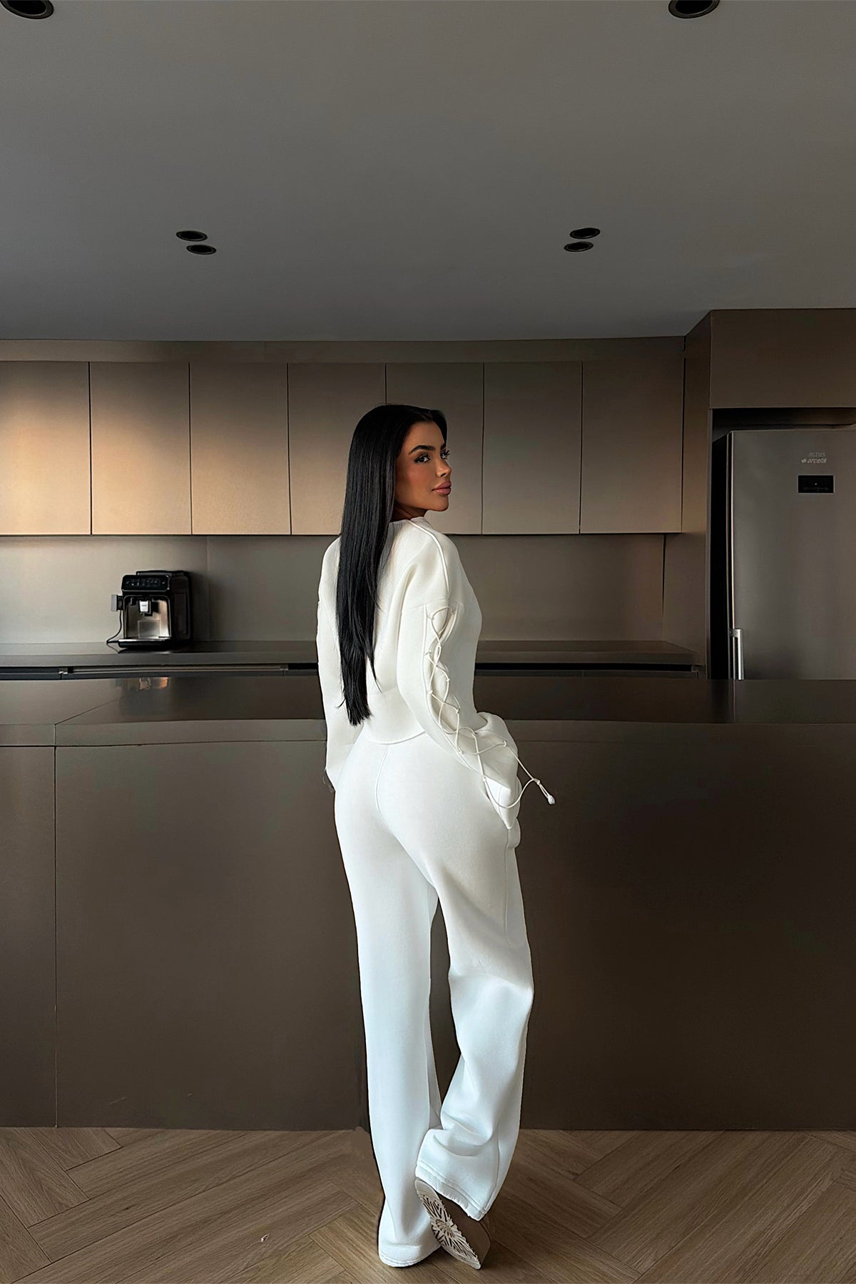 Beyaz Masego Eşofman Takımı ATE-4517