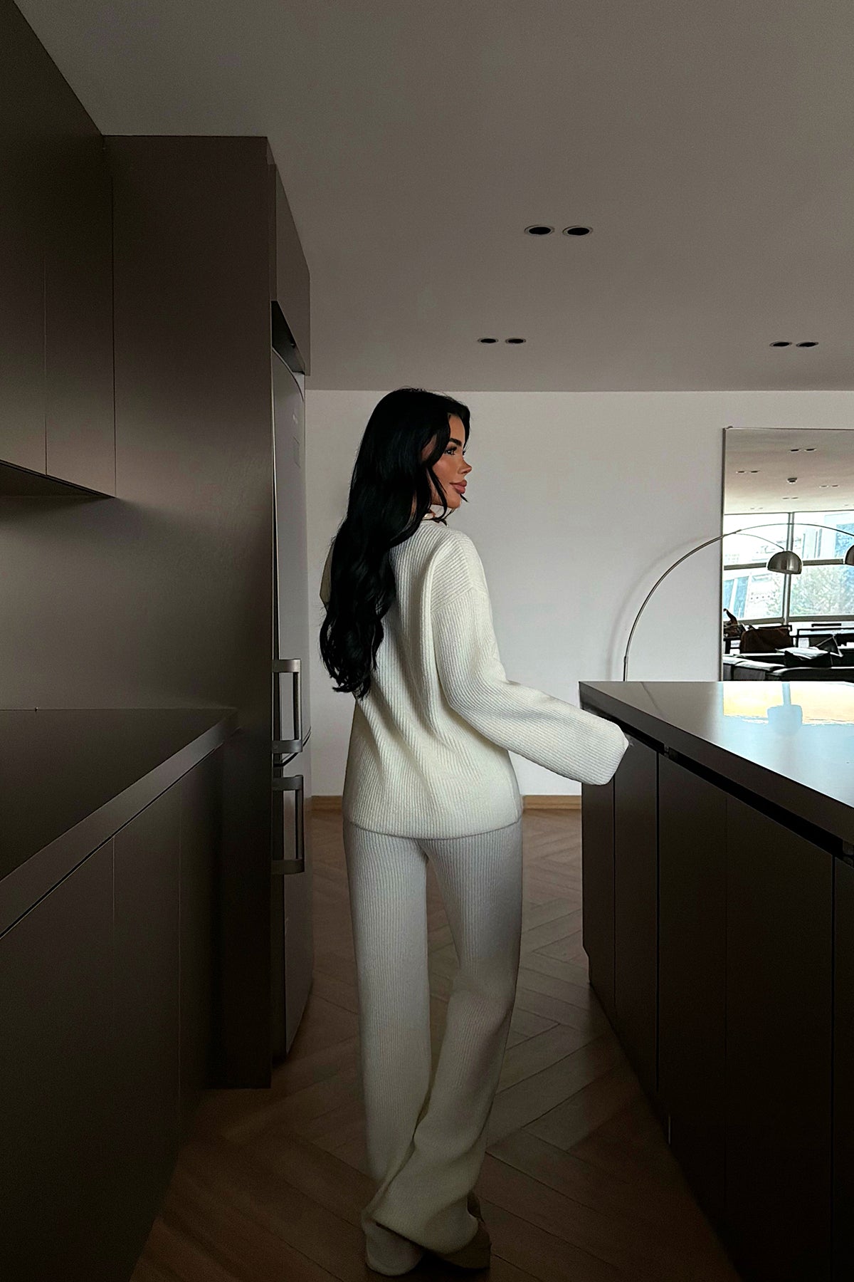 Beyaz Mildri Triko Takım ATE-4485