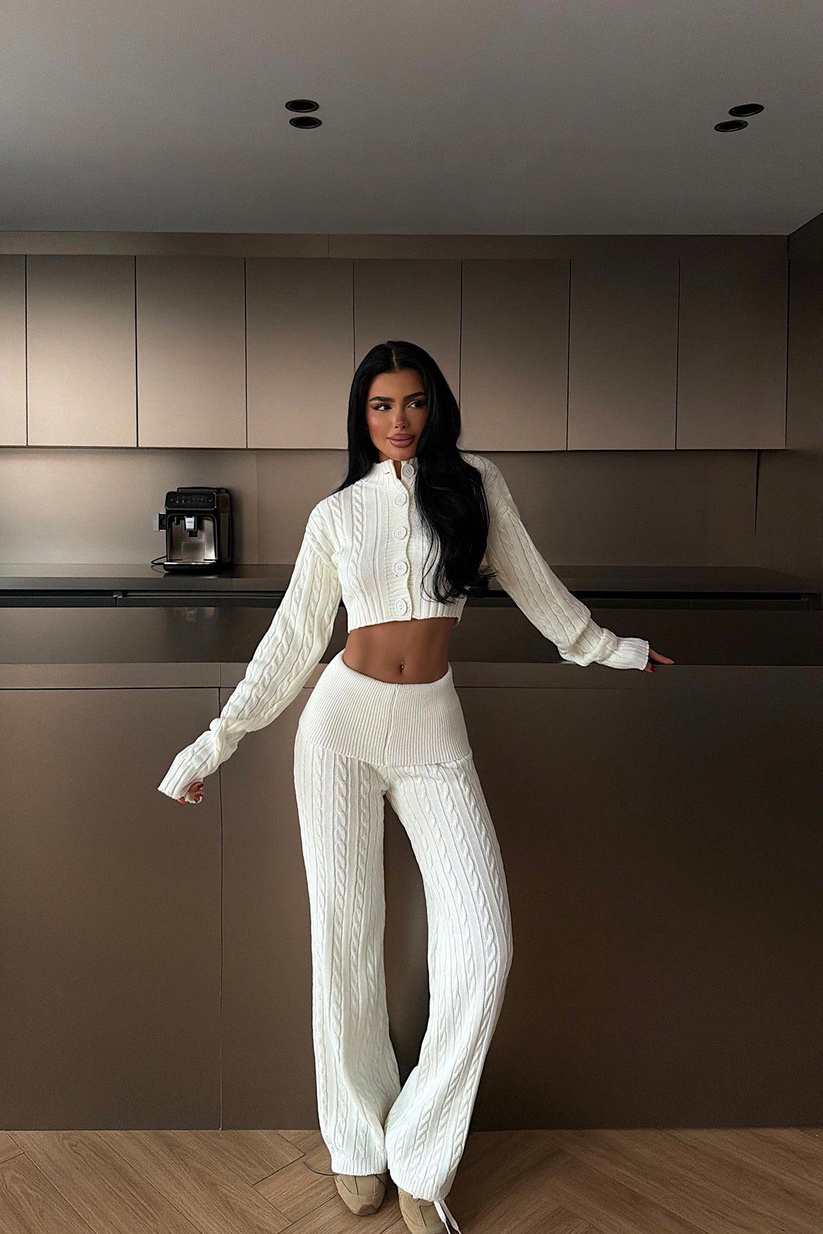 Beyaz Isobel Triko Takım ATE-4499