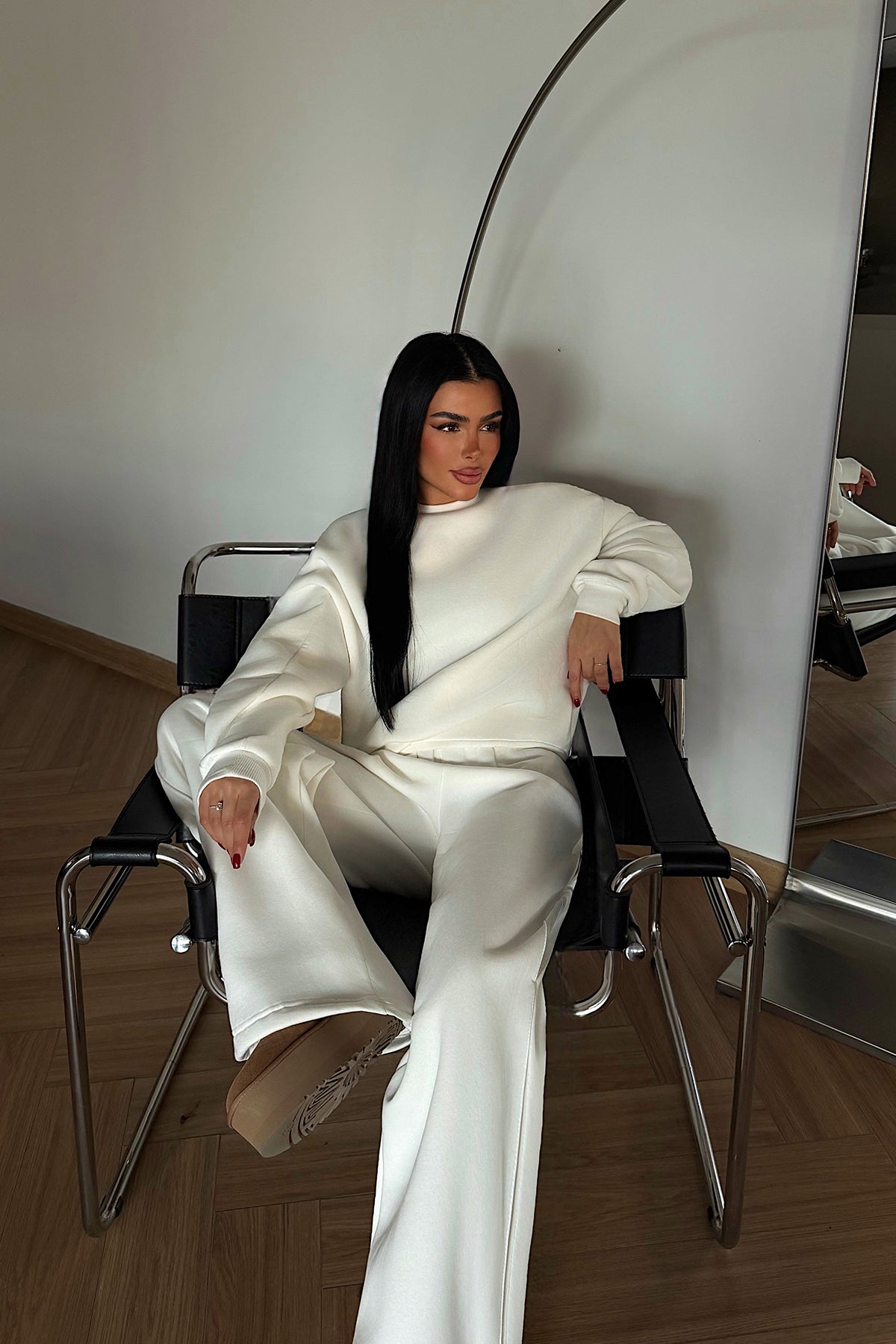 Beyaz Valenty Eşofman Takımı ATE-4158