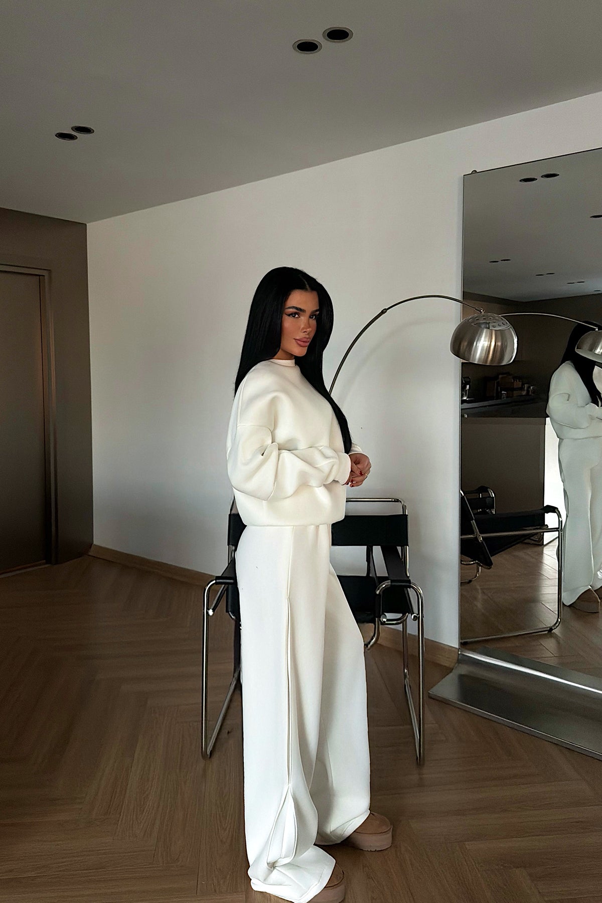 Beyaz Valenty Eşofman Takımı ATE-4158