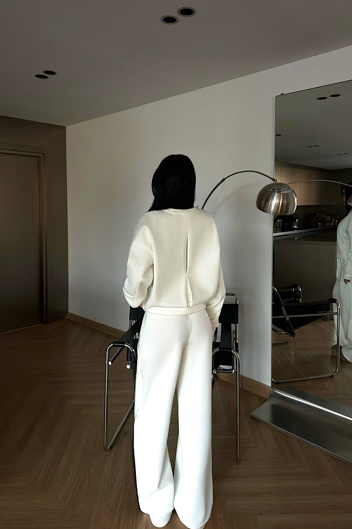 Beyaz Valenty Eşofman Takımı ATE-4158