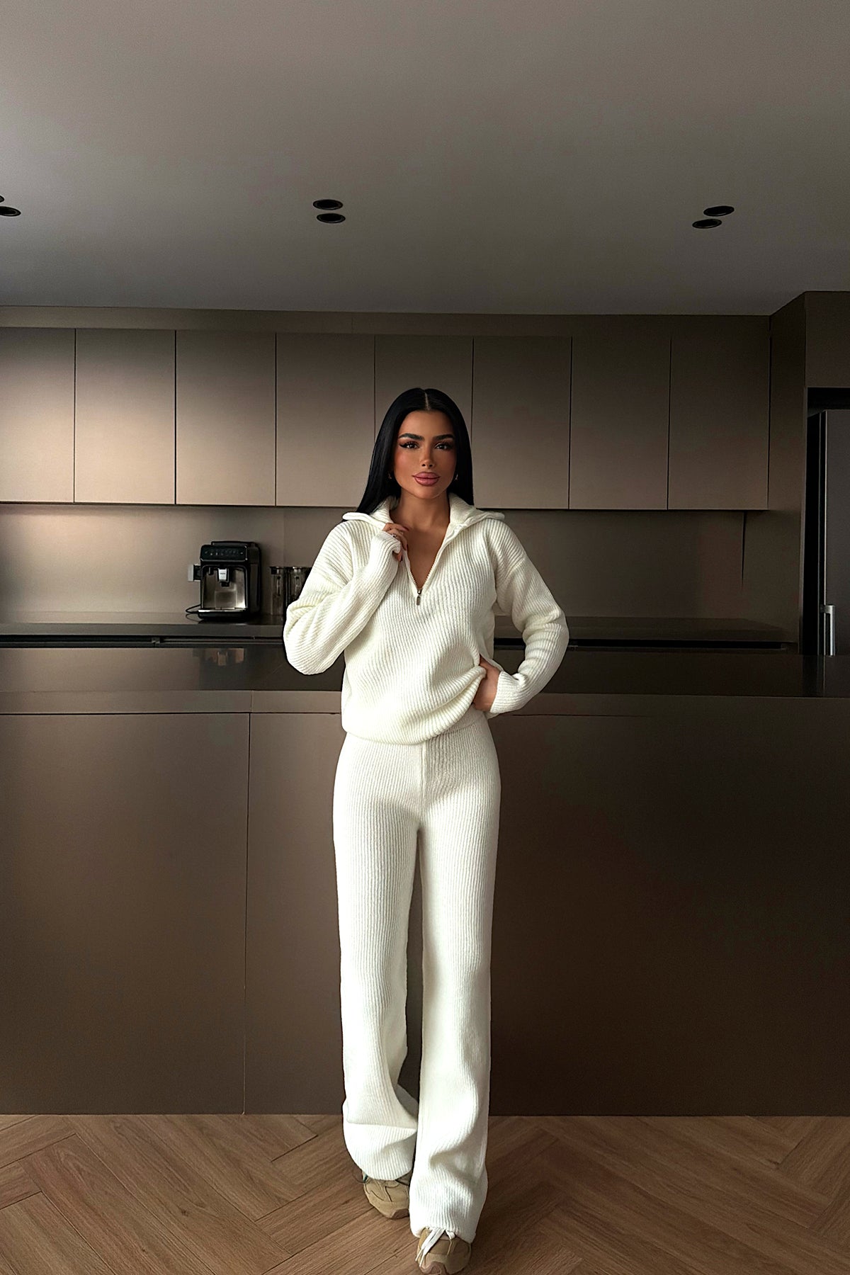 Beyaz Nalani Triko Takım ATE-4268