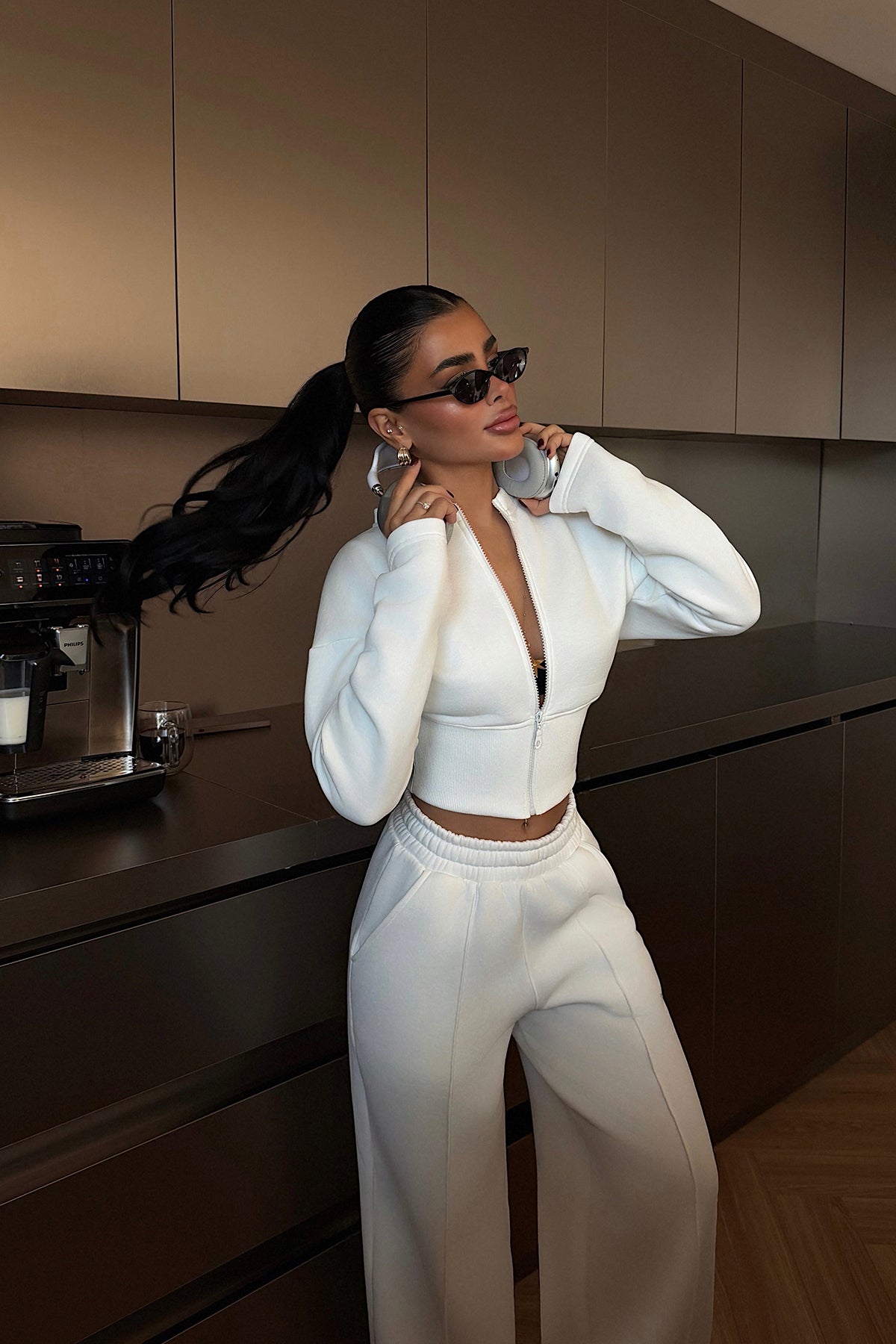 Beyaz Doutzen Eşofman Takımı ATE-3848