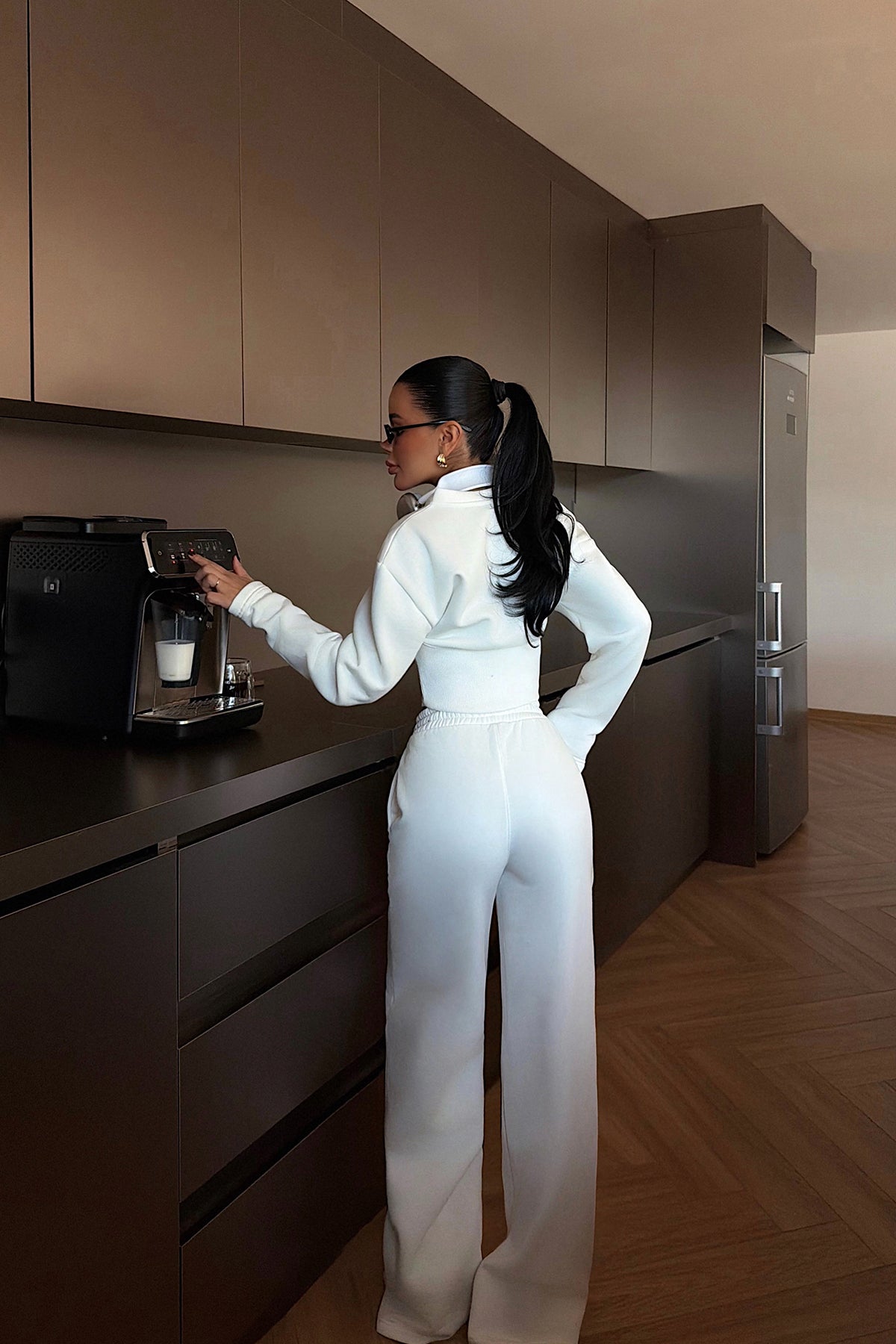 Beyaz Doutzen Eşofman Takımı ATE-3848