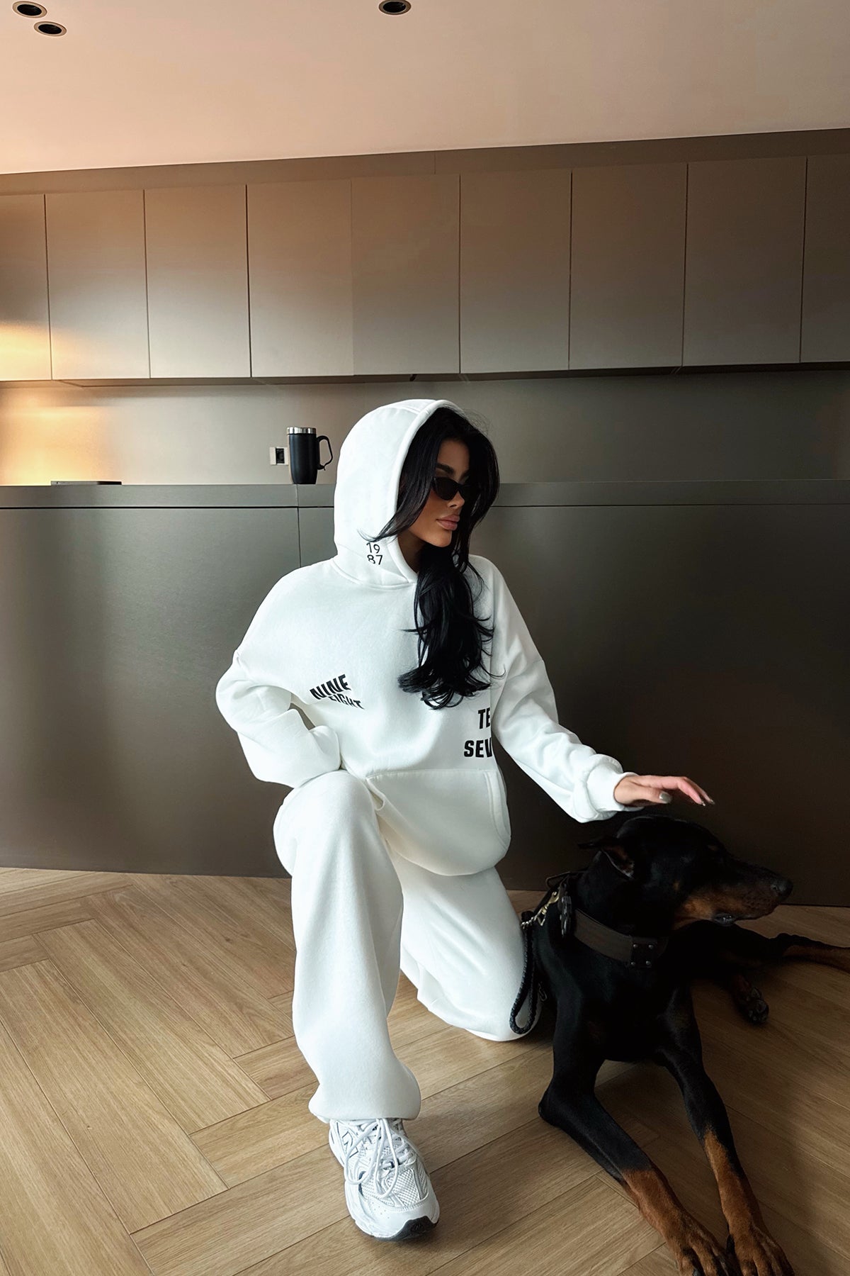 Beyaz Darcey Eşofman Takım ATE-3710