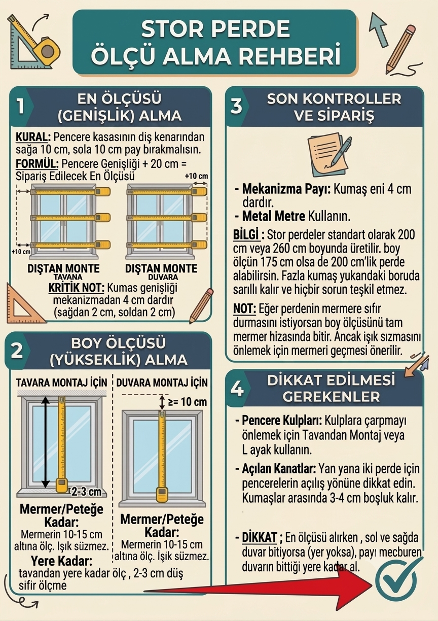 BEYAZ RENK- ETEKLİ Blackout Karartma Stor Perde Yüksek Kalite % 100 Işık Geçirmez