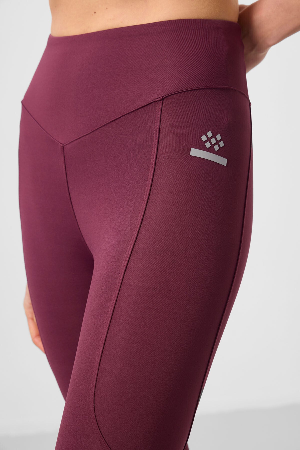 Bordo Standart Fit Esnek Performans Kadın Tayt - 94666