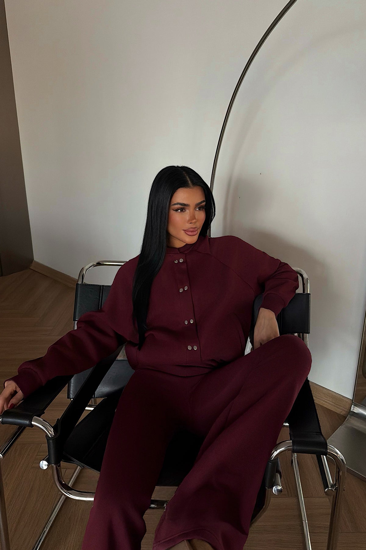 Bordo Perdita eşofman takımı ATE-4289