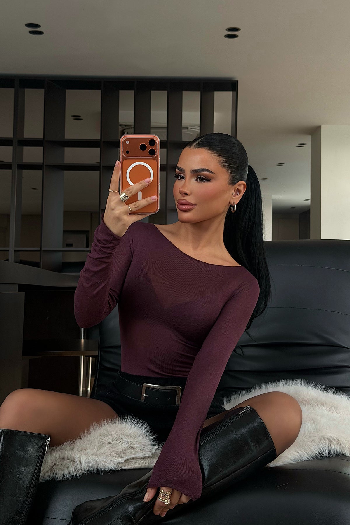 Bordo Intims Transparan Body ATE-4587 M-L