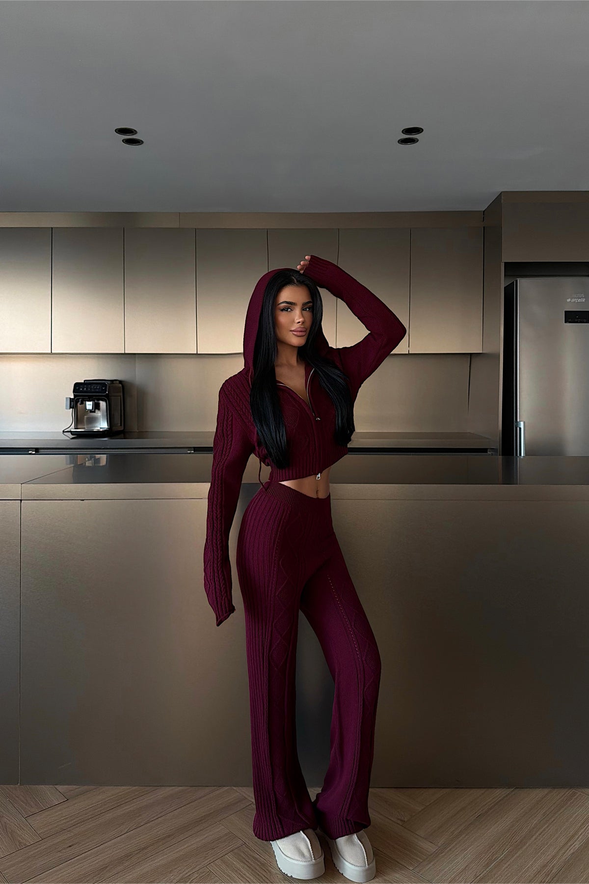 Bordo Ruvina Triko Takım ATE-4508