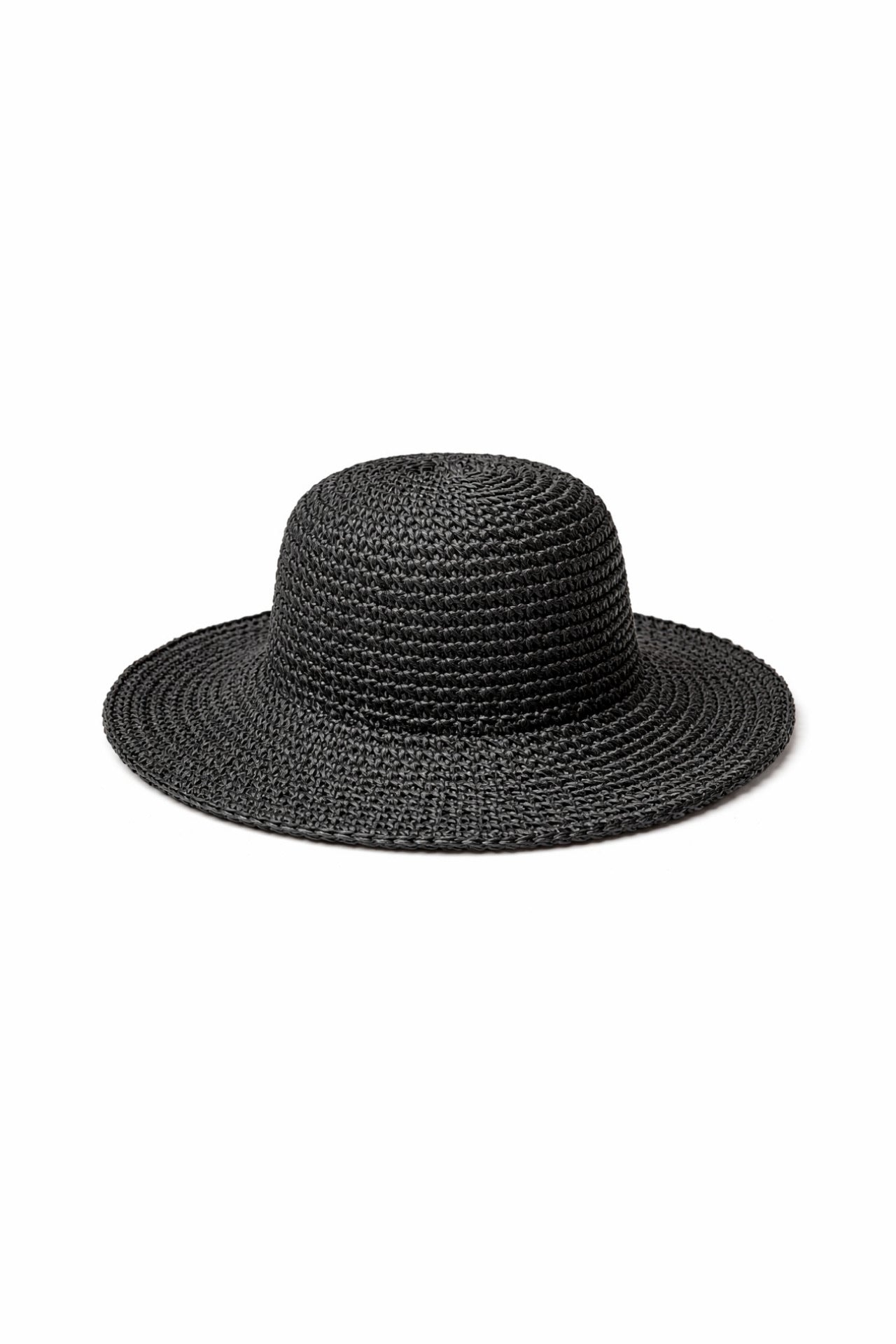 Siyah Bucket Hasır Şapka