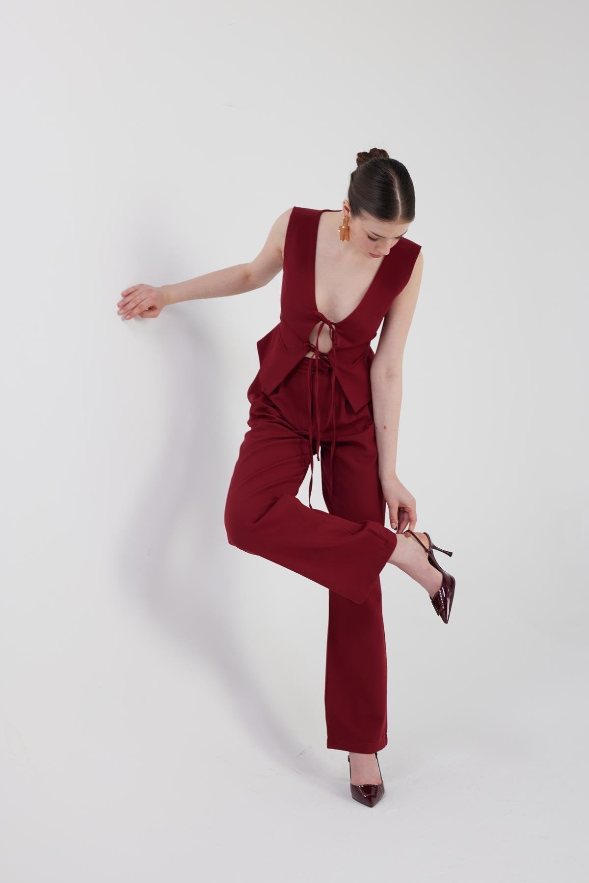 Giselle Pantolon Bordo